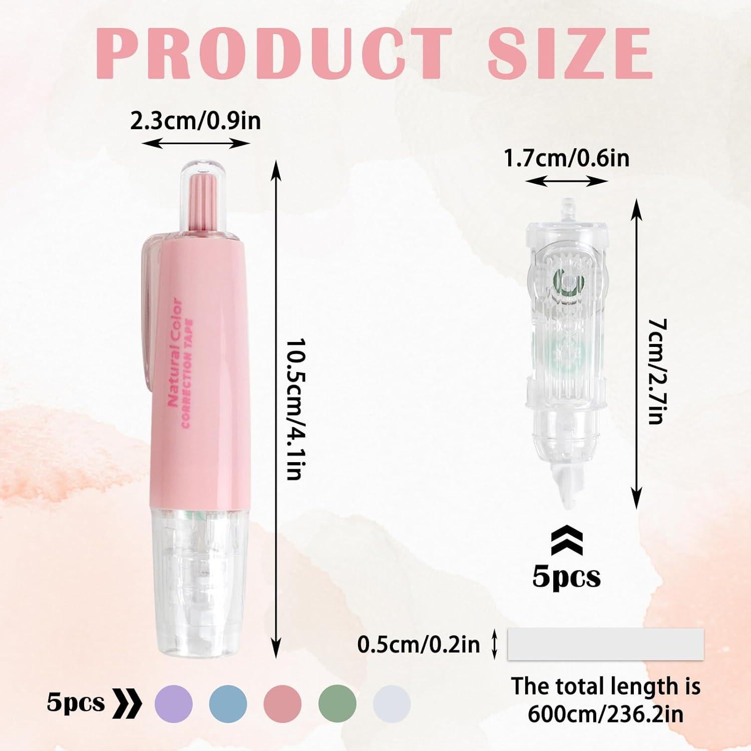 Cinta Correctora Blanca OT-NVWOZR 5 Piezas 6m x 5mm