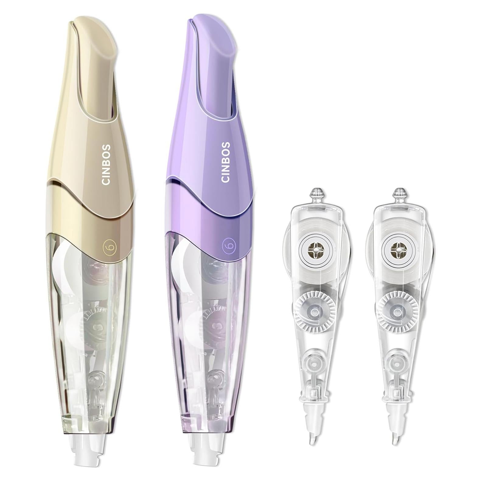 Cinta Correctora Retráctil Recargable CINBOS CS-26 Blanca 4 PCS