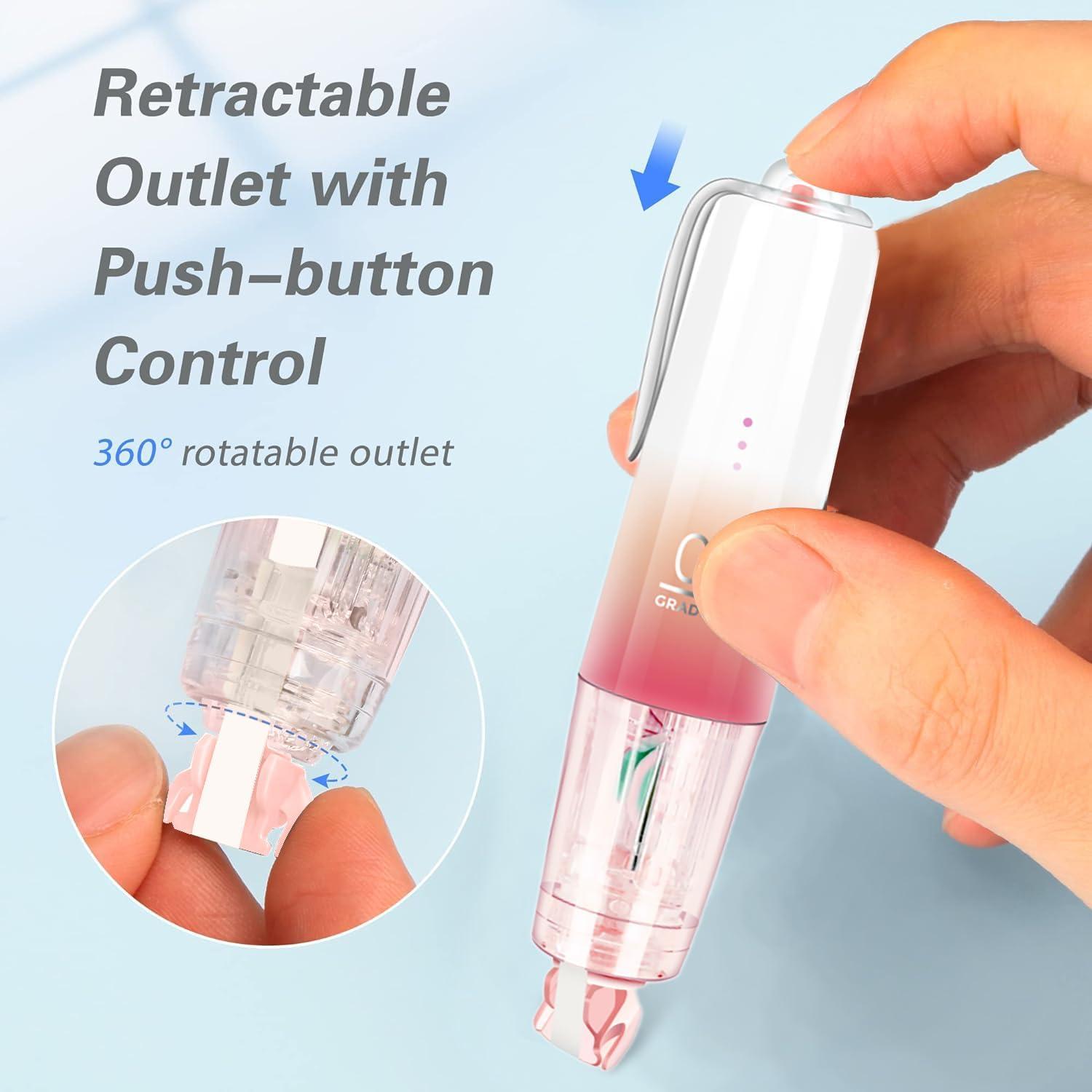 Cinta Correctora Blanca Retráctil PANDENNER 121.9m Recargable