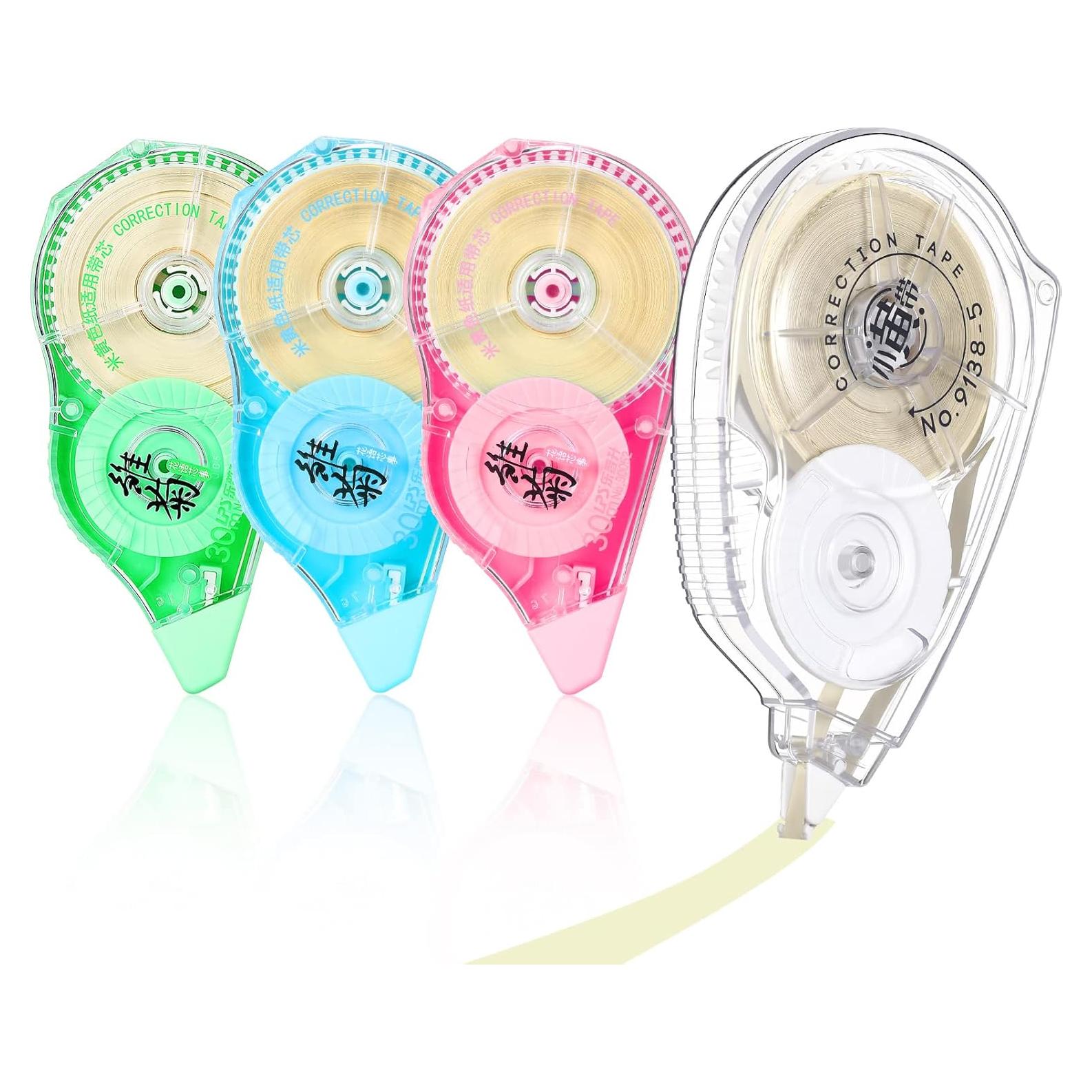 Cinta Correctora Zonon 4 Piezas Color Crema 30.48m