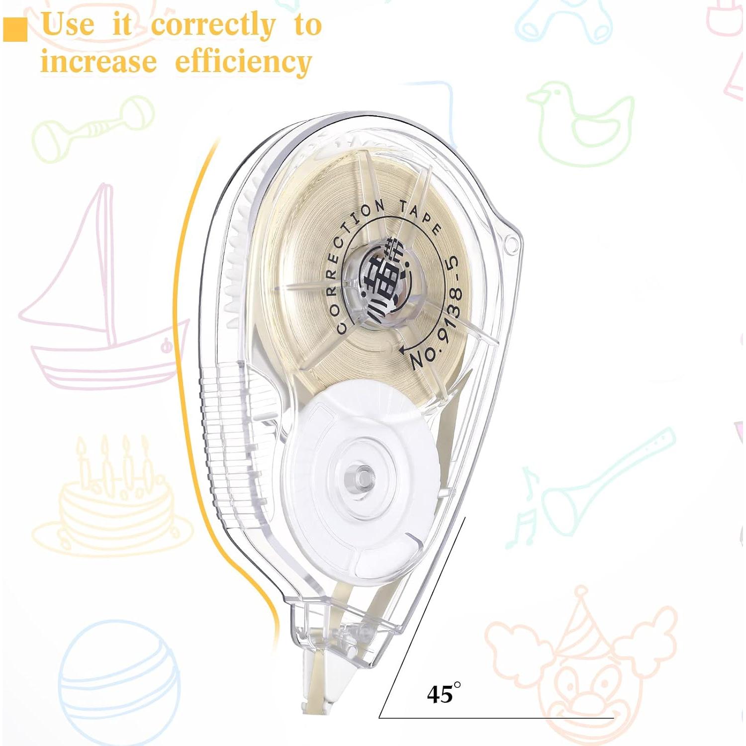 Cinta Correctora Zonon 4 Piezas Color Crema 30.48m