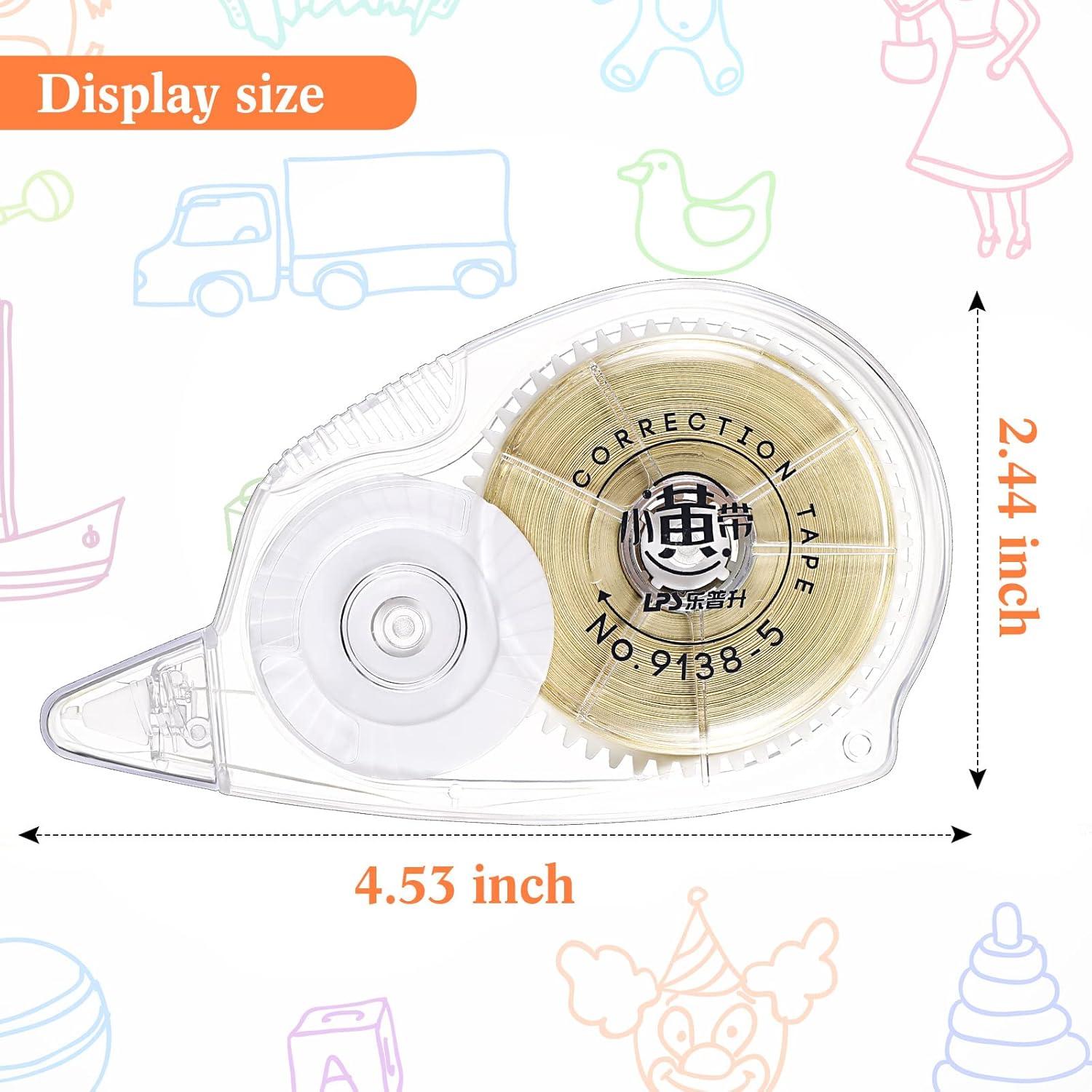 Cinta Correctora Zonon 4 Piezas Color Crema 30.48m