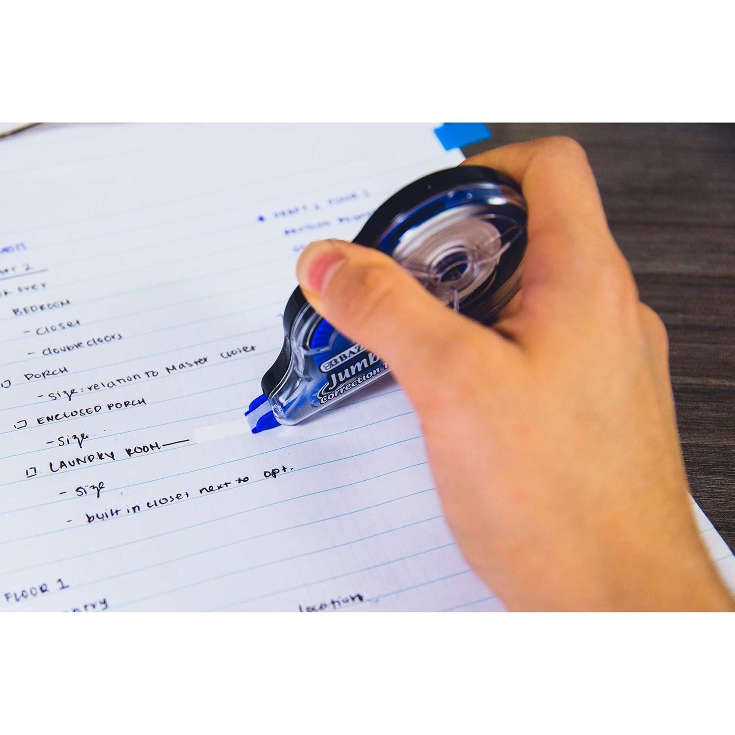 Cinta Correctora BAZIC Jumbo 5 mm x 10.16 m, 1 Unidad