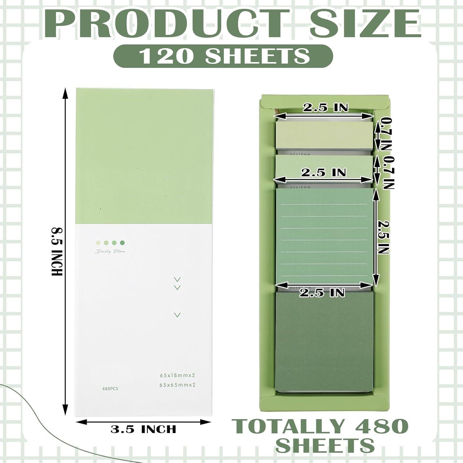 Juego de Papelería Verde Resurhang con 6 Bolígrafos y Notas