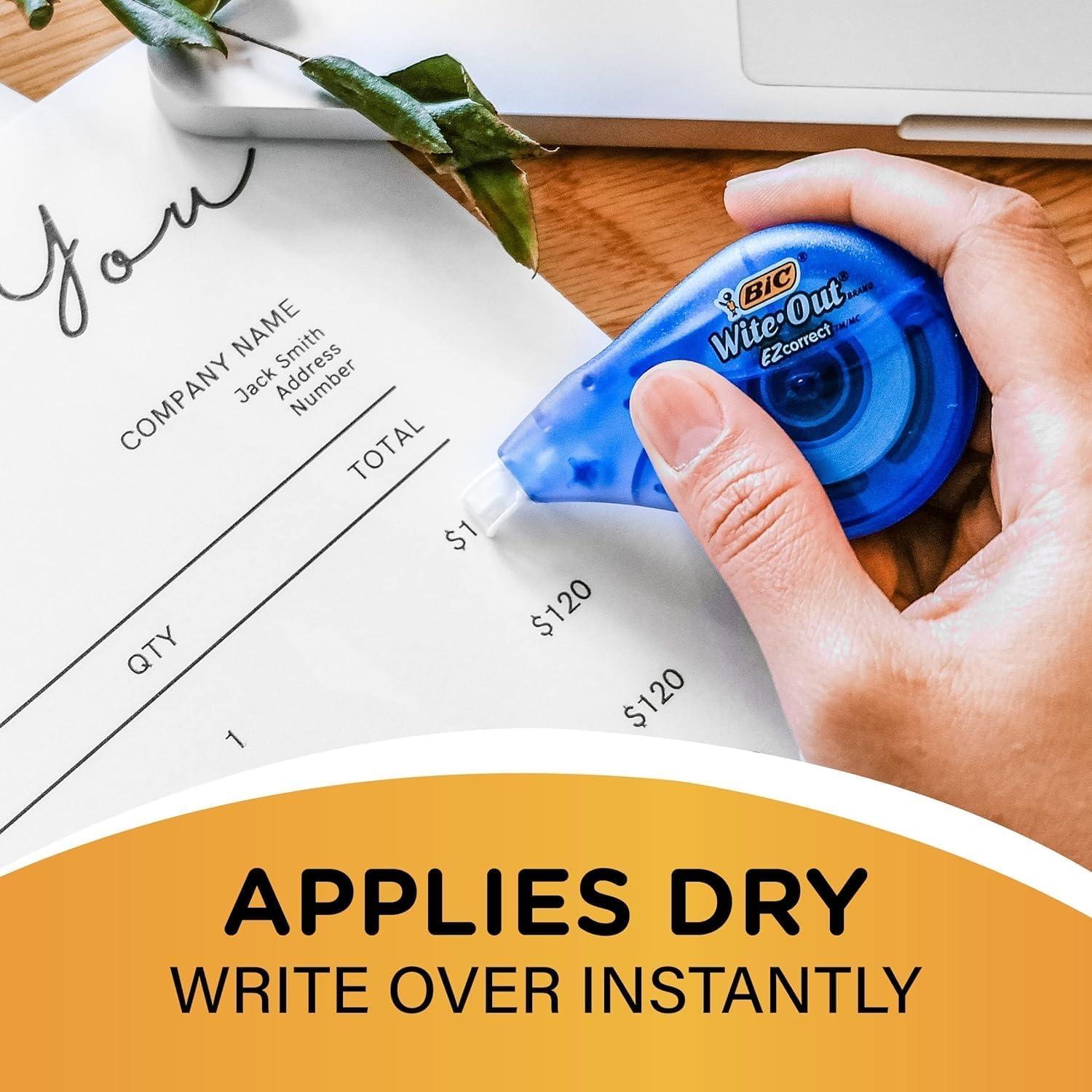 Cinta Correctora BIC Wite-Out - Paquete de 7 Unidades - 39.3 Pies