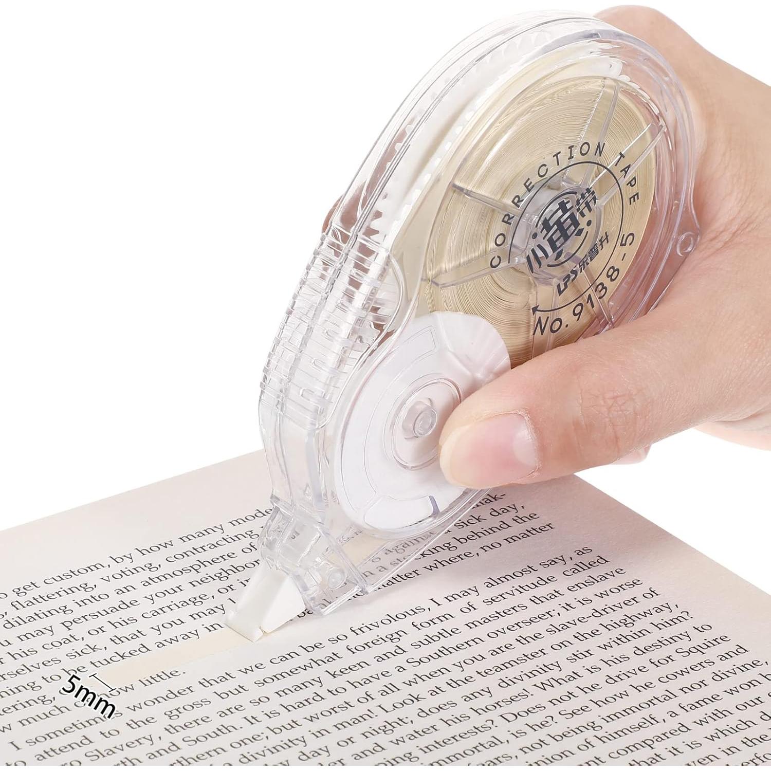 Paquete de 10 Cintas Correctoras Jutom 30.48m Color Beige Crema