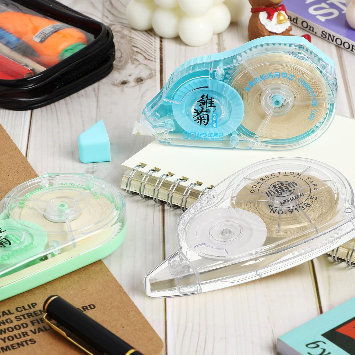 Paquete de 10 Cintas Correctoras Jutom 30.48m Color Beige Crema