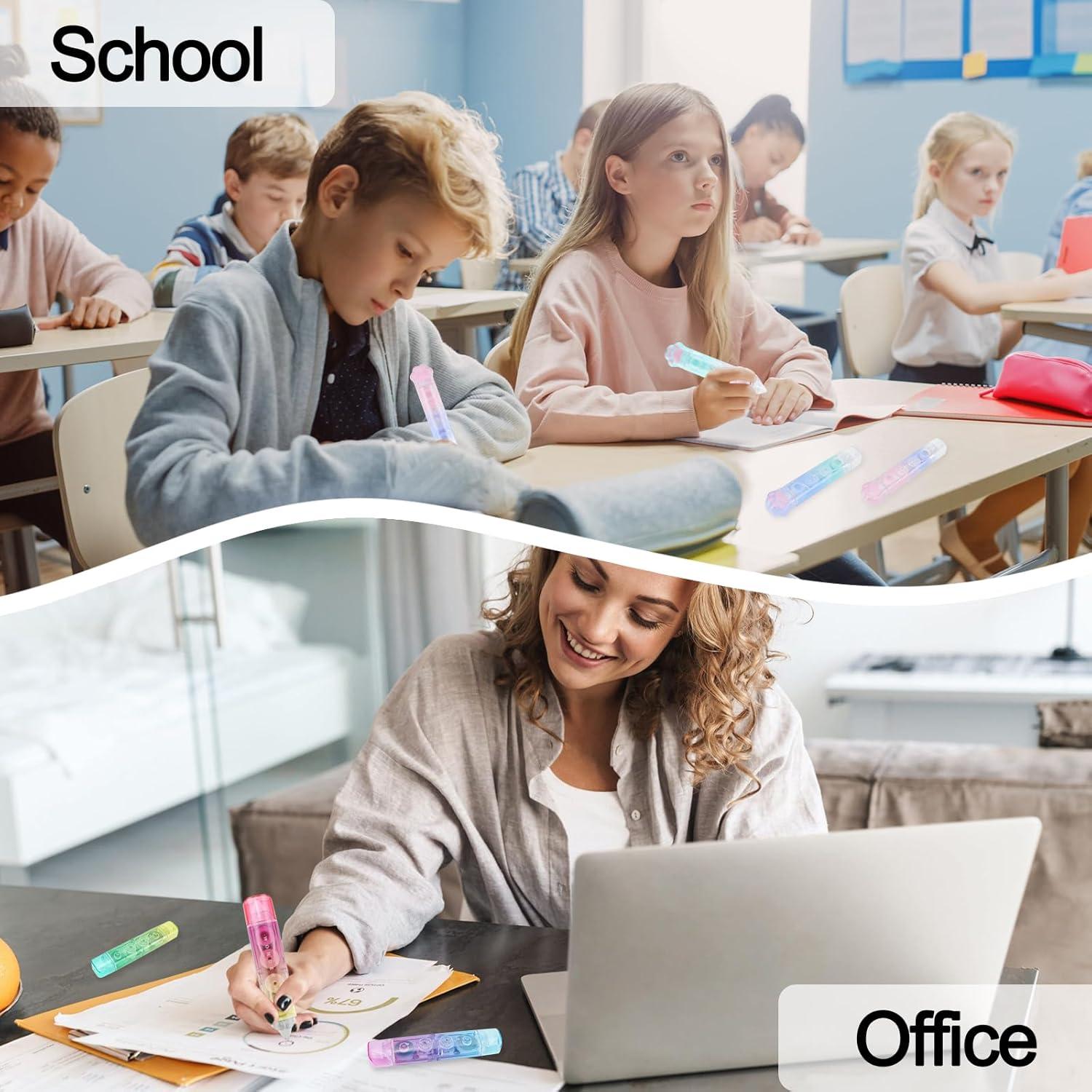 Cinta Correctora 2 en 1 RETON - Paquete de 6 Piezas Blanca