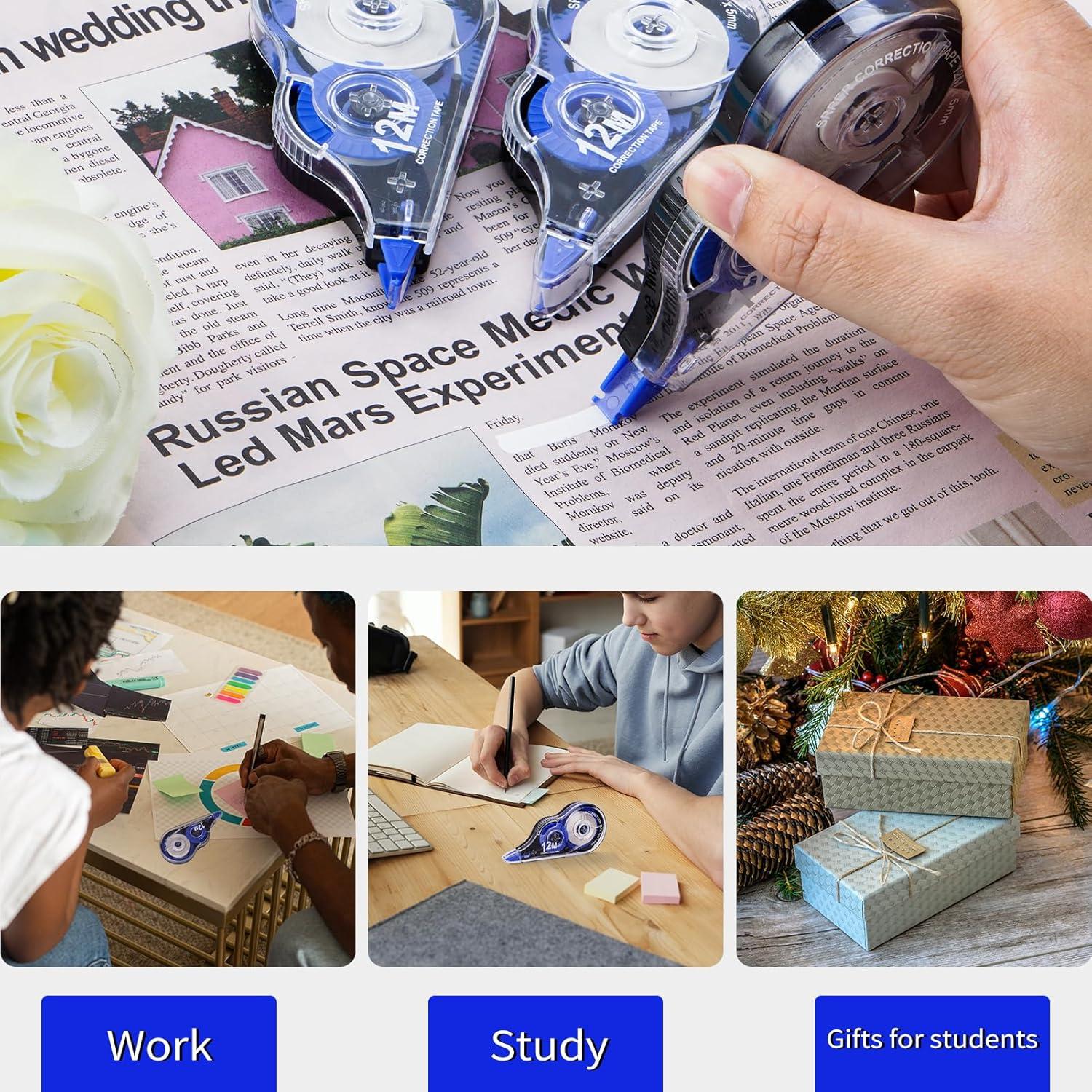 Cinta Correctora Sifniea Paquete de 10 Unidades 12m Azul