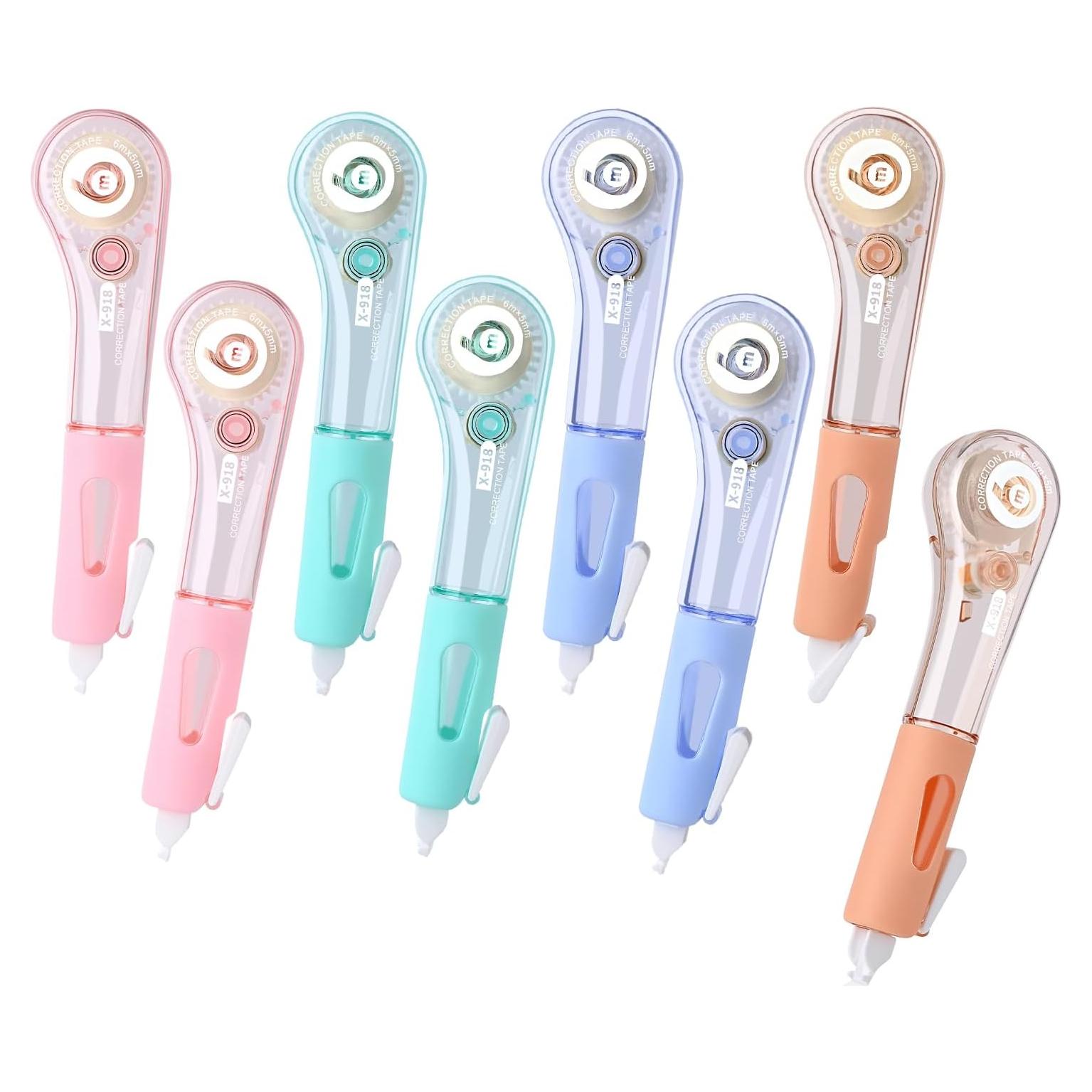 Set de 8 Bolígrafos Correctores Valtiner Cinta Blanca 6m