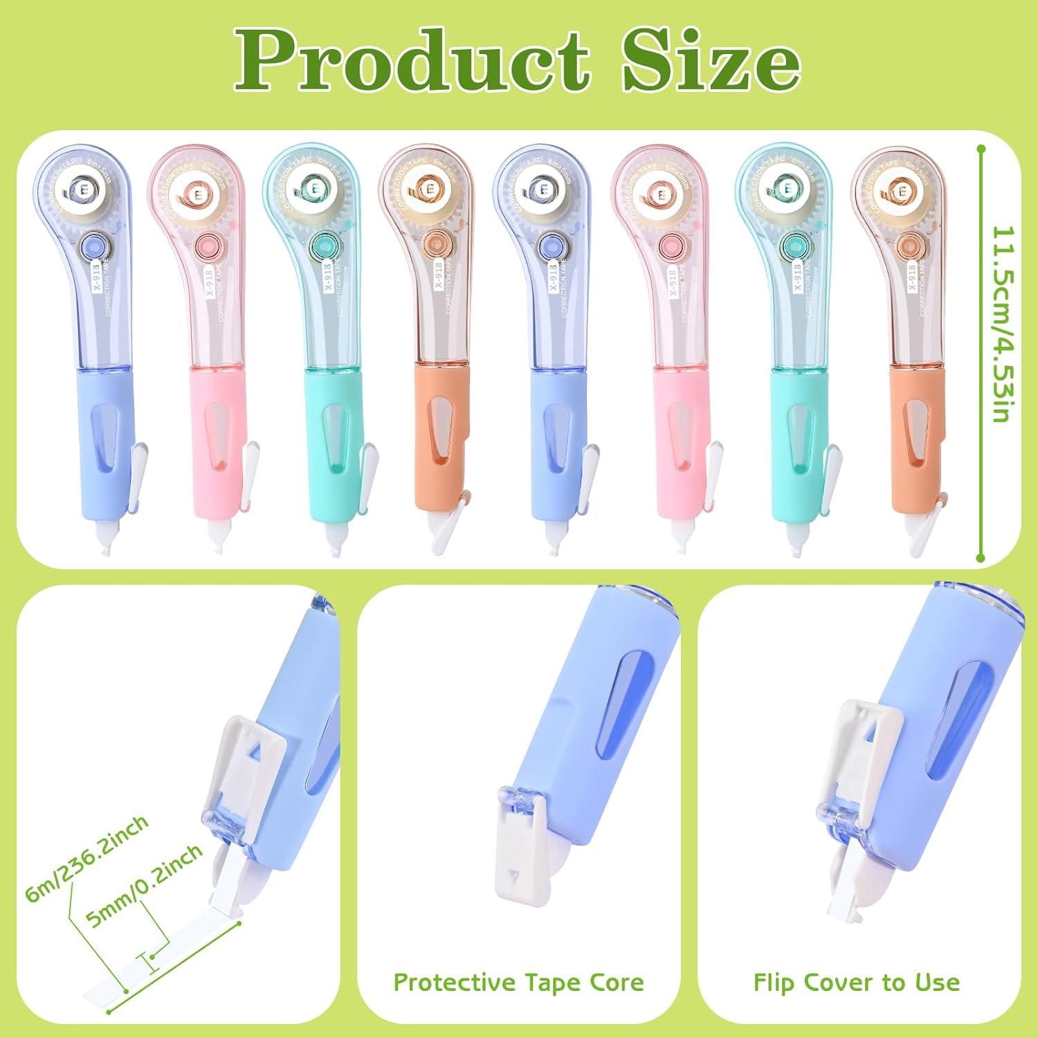 Set de 8 Bolígrafos Correctores Valtiner Cinta Blanca 6m