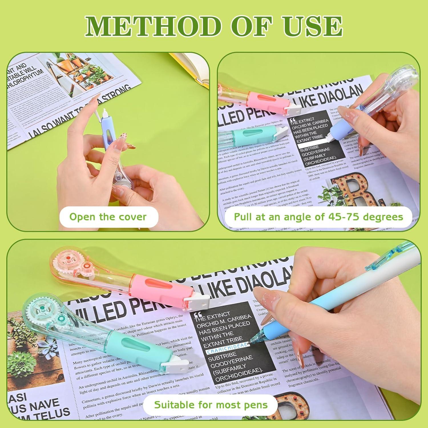 Set de 8 Bolígrafos Correctores Valtiner Cinta Blanca 6m