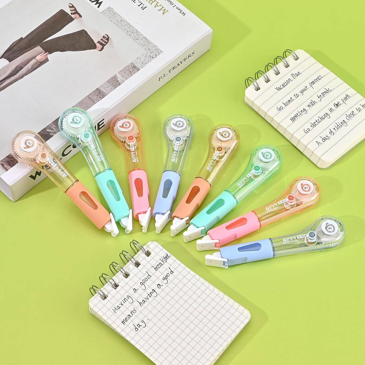 Set de 8 Bolígrafos Correctores Valtiner Cinta Blanca 6m