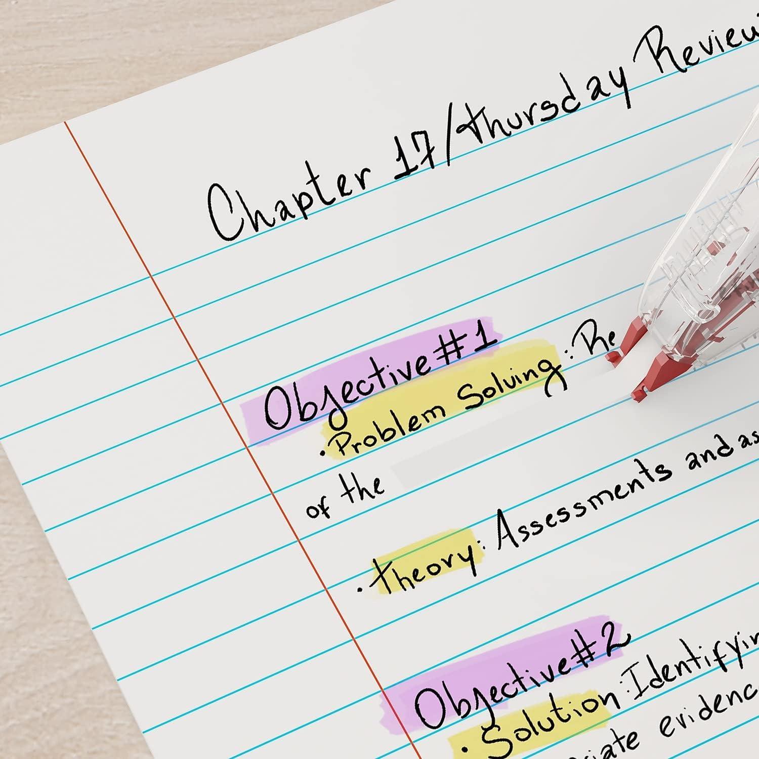 Cinta Correctora STAPLES Easy Topwinder, Paquete de 10, Blanco