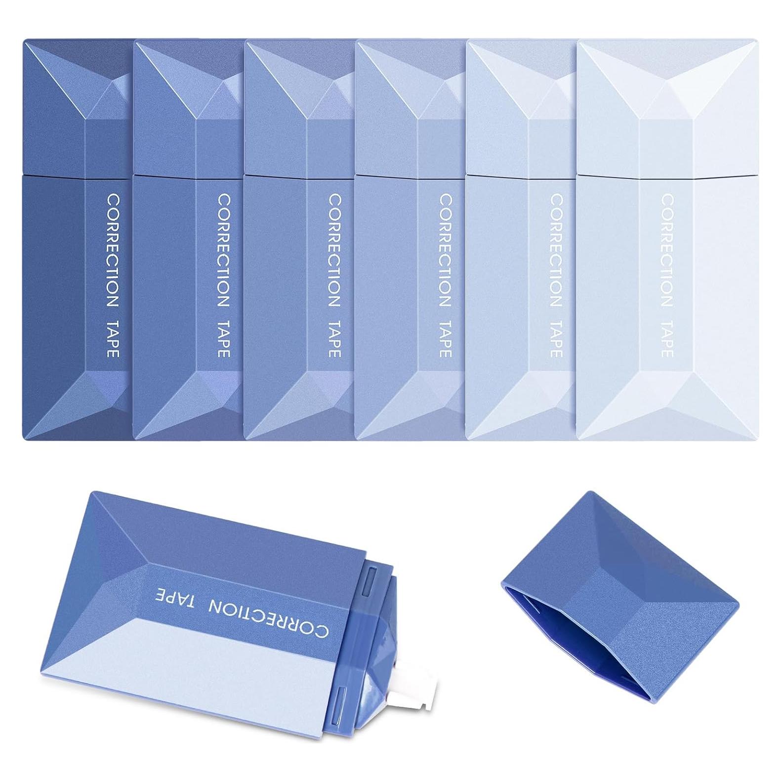 Cinta Correctora White Out DANRONG - Paquete de 6 Cintas 6m