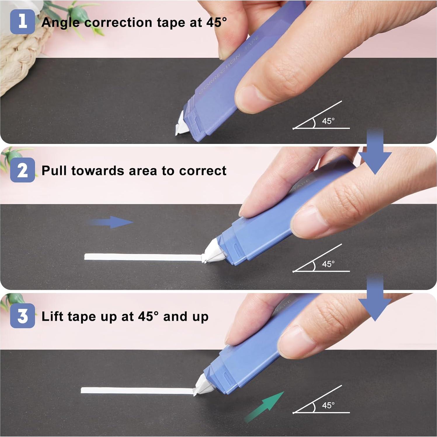 Cinta Correctora White Out DANRONG - Paquete de 6 Cintas 6m