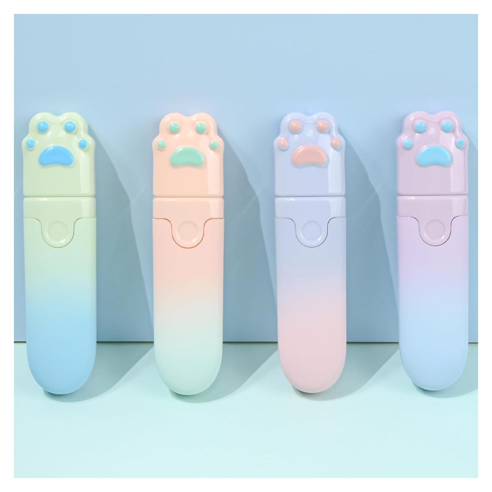 Set de 4 Cintas Correctoras Retráctiles Temiary 5mm Blanco