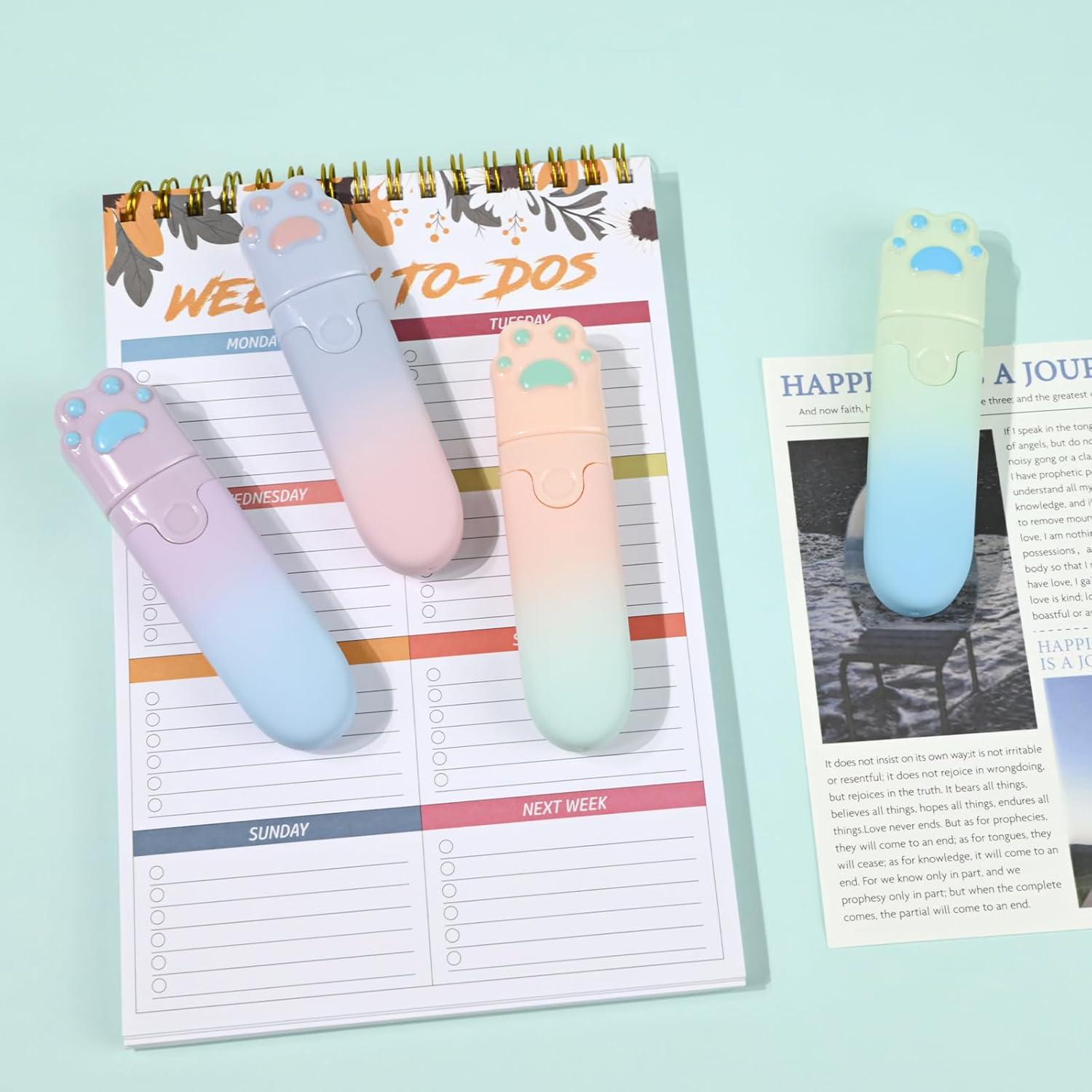 Set de 4 Cintas Correctoras Retráctiles Temiary 5mm Blanco