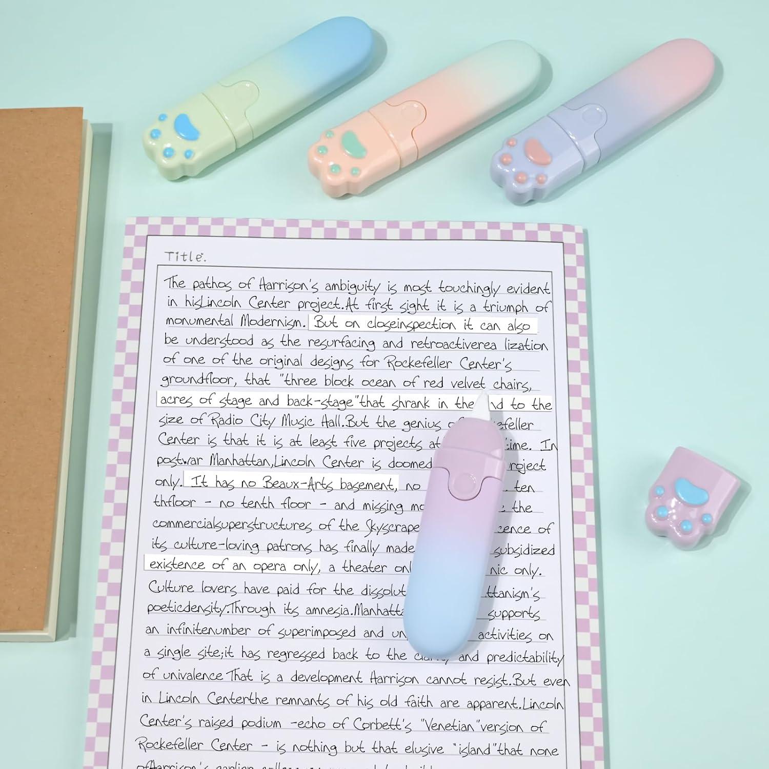 Set de 4 Cintas Correctoras Retráctiles Temiary 5mm Blanco