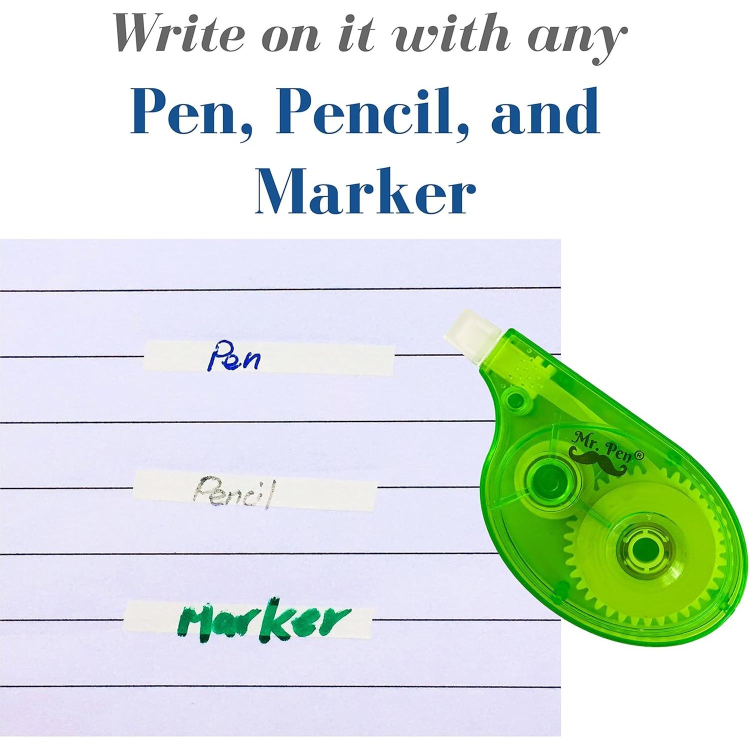 Set de Corrección 9 Piezas Mr. Pen - 6 Cintas 10 m y 3 Gomas