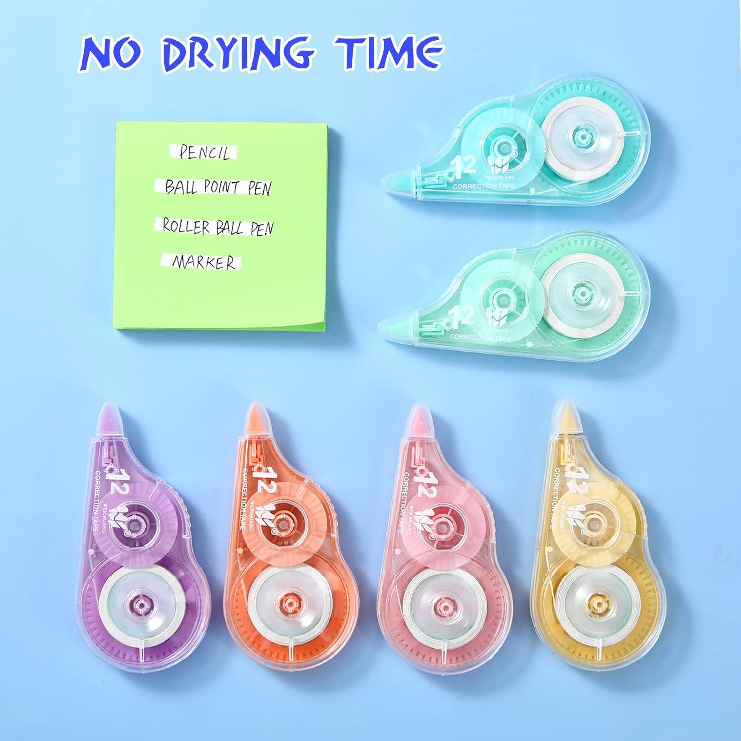 Cinta Correctora Yexiya 12 Pcs 12m x 5mm Arcoíris