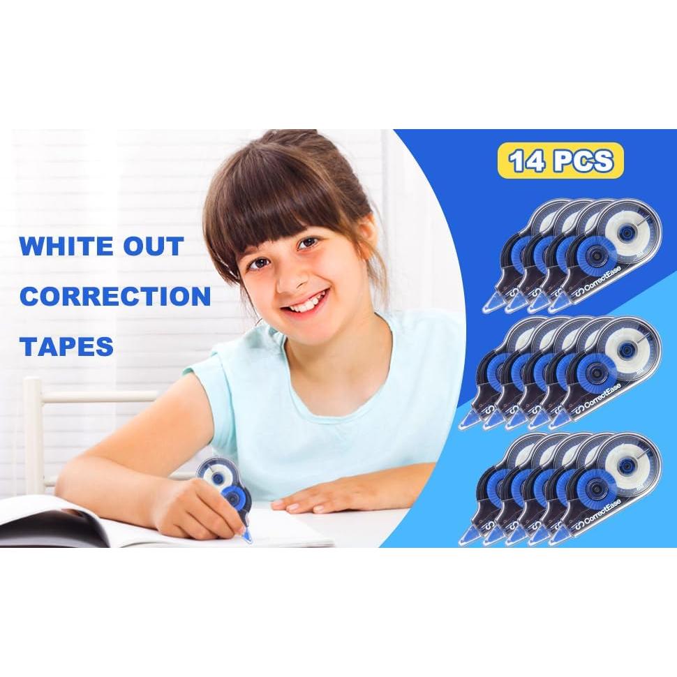 Cinta Correctora CorrectEase 14 Piezas 8M Azul Ergonómica