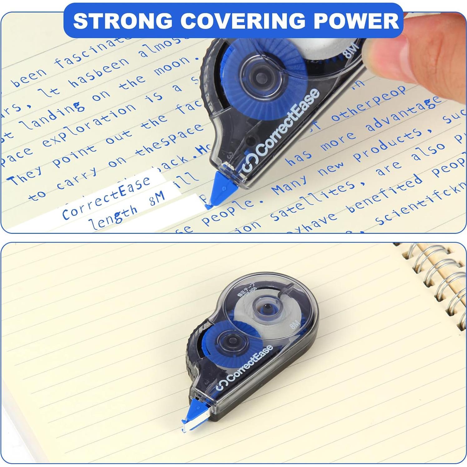 Cinta Correctora CorrectEase 14 Piezas 8M Azul Ergonómica