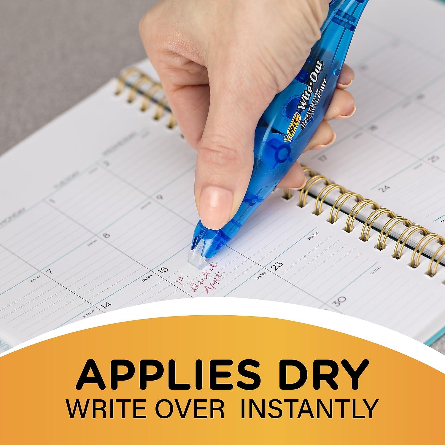 Cinta Correctora BIC Wite-Out Exact Liner Blanca 2 Unidades