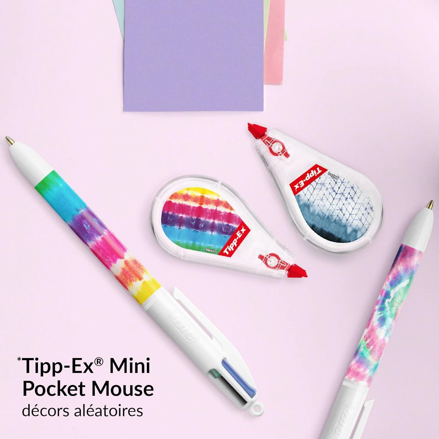 Conjunto de Escritorio BIC Tie Dye 5 Piezas Bolígrafos y Correctores