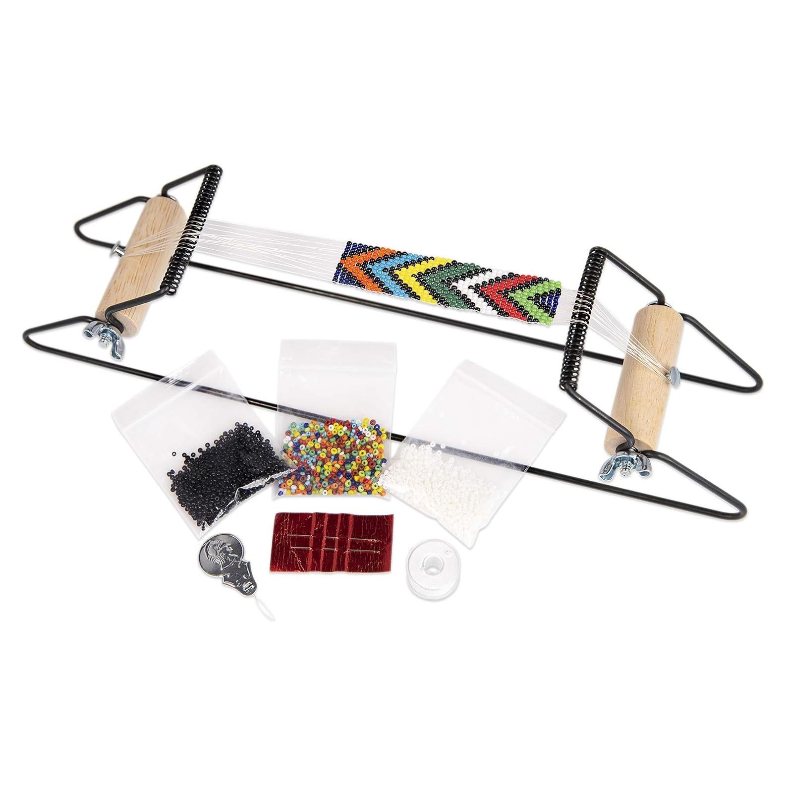 Kit de Telar de Cuentas de Metal The Beadsmith - Incluye 1000 Cuentas de Vidrio