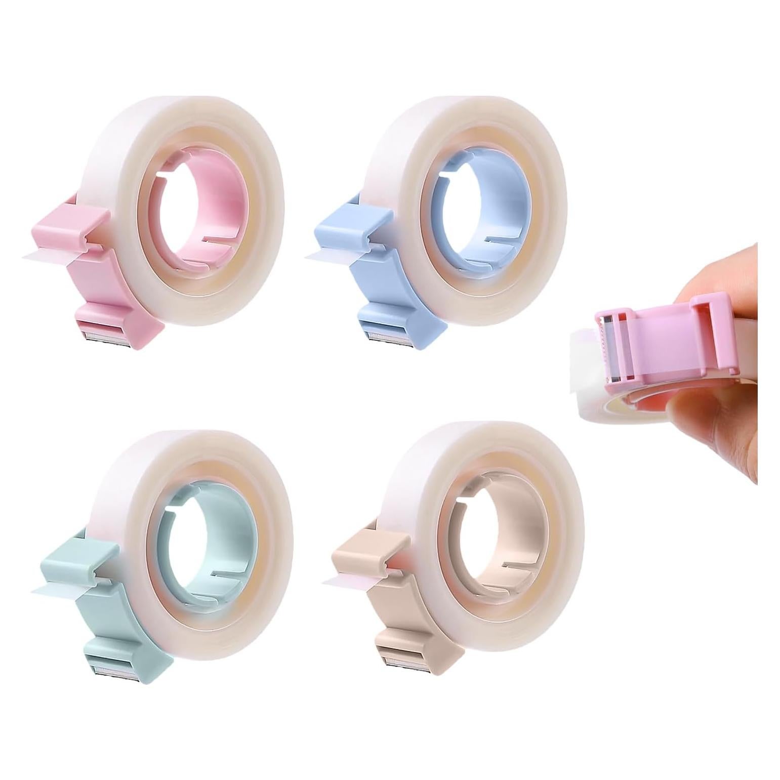 Dispensador de Cinta Mini NIIIYTYB - 4 Paquetes Portátiles