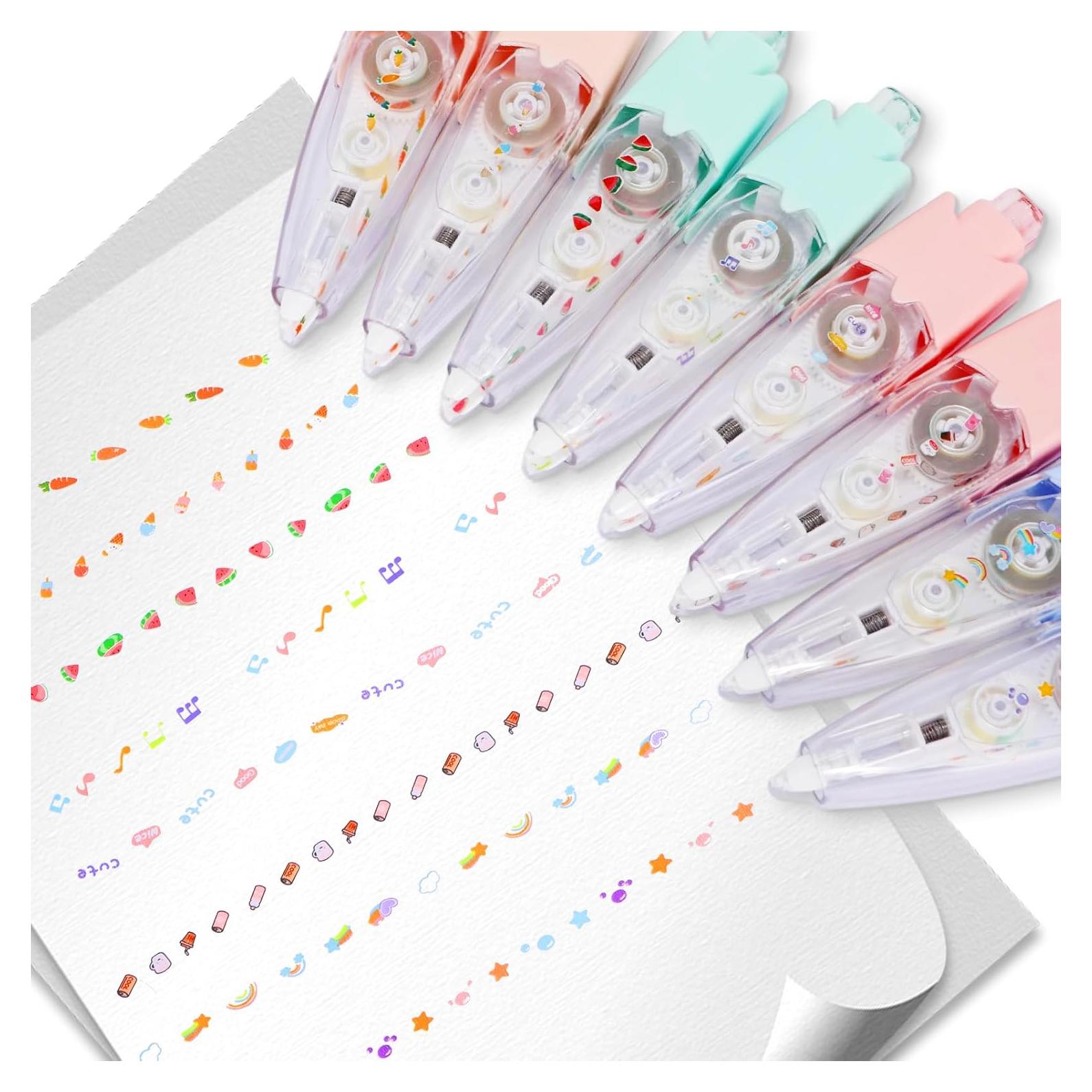 8 Bolígrafos de Cinta Decorativa WISOPTUS para Manualidades