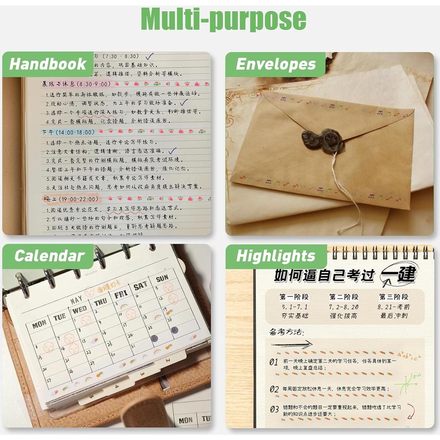 8 Bolígrafos de Cinta Decorativa WISOPTUS para Manualidades