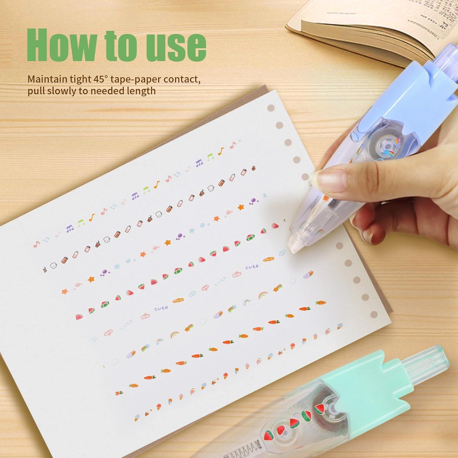 8 Bolígrafos de Cinta Decorativa WISOPTUS para Manualidades