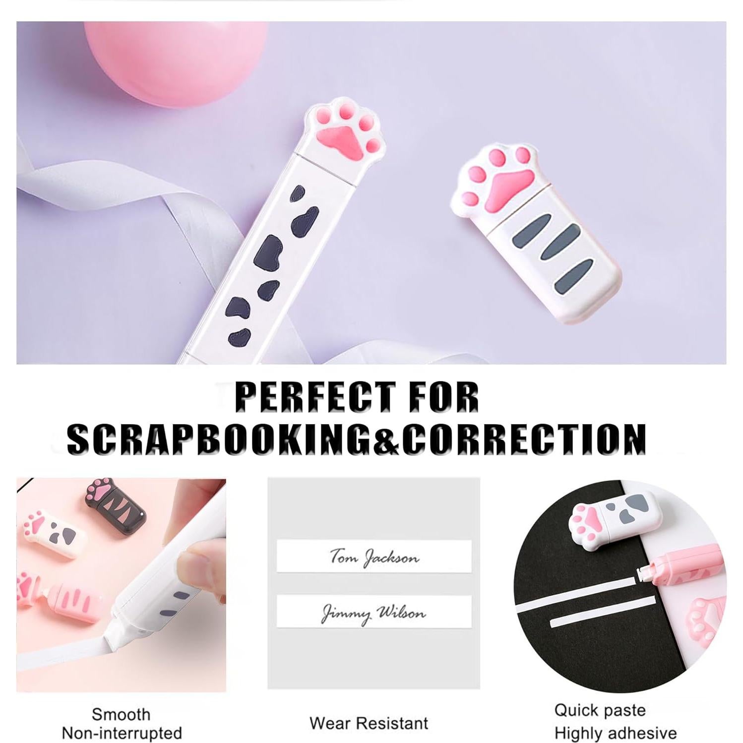 Set de Papelería Kawaii BITOSEE - 9 Piezas en Forma de Pata de Gato