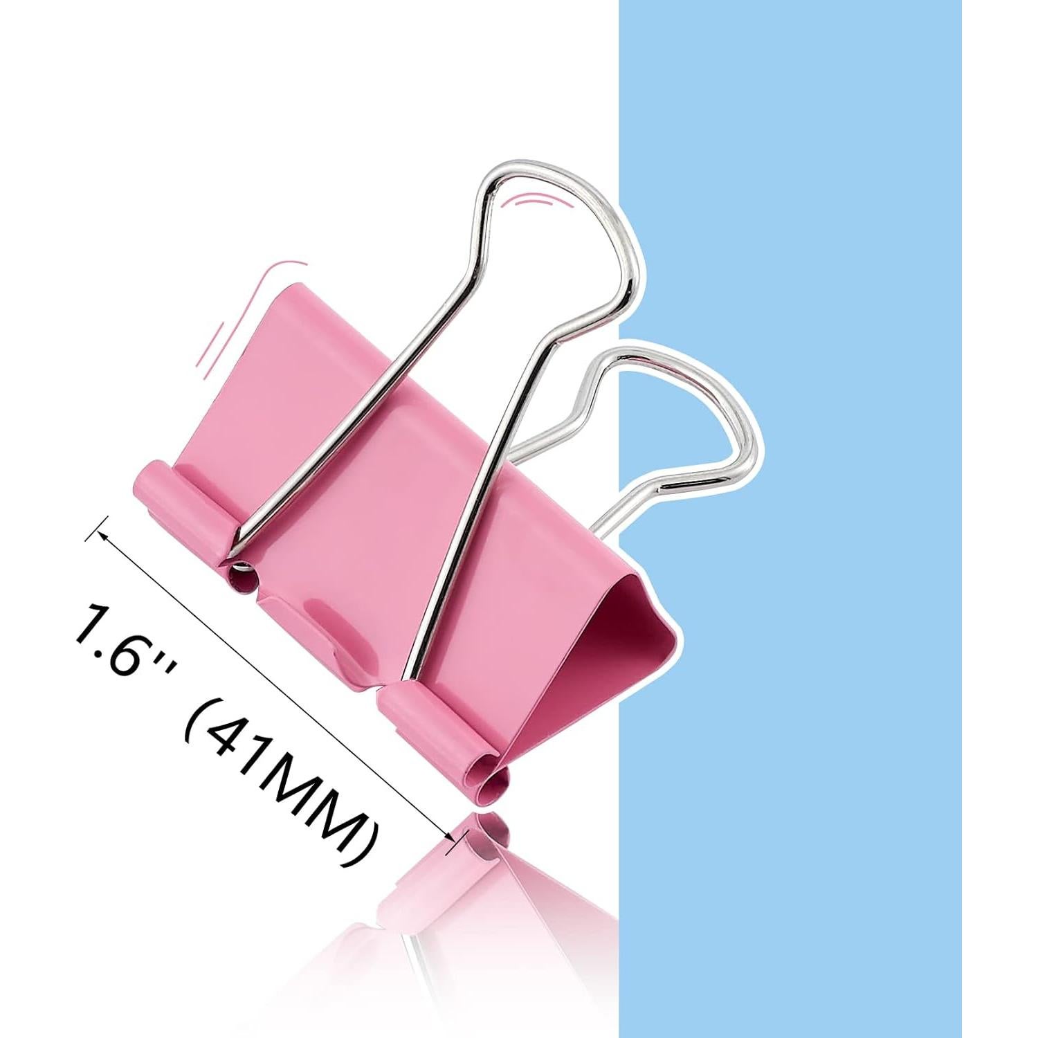 Clips de Carpeta Grandes FXJHUDH - 24 Piezas, 4 cm, Metal