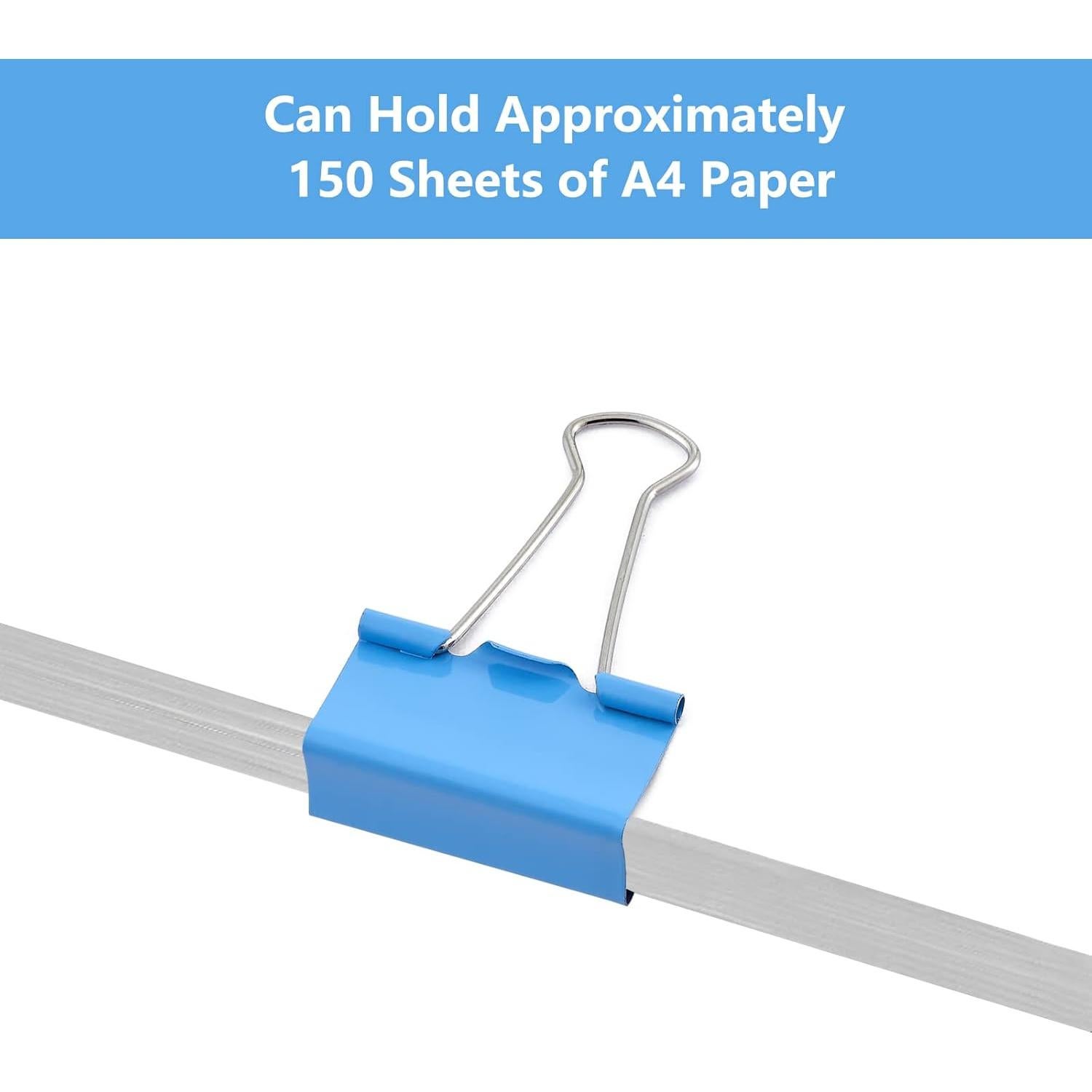 Clips de Carpeta Grandes FXJHUDH - 24 Piezas, 4 cm, Metal