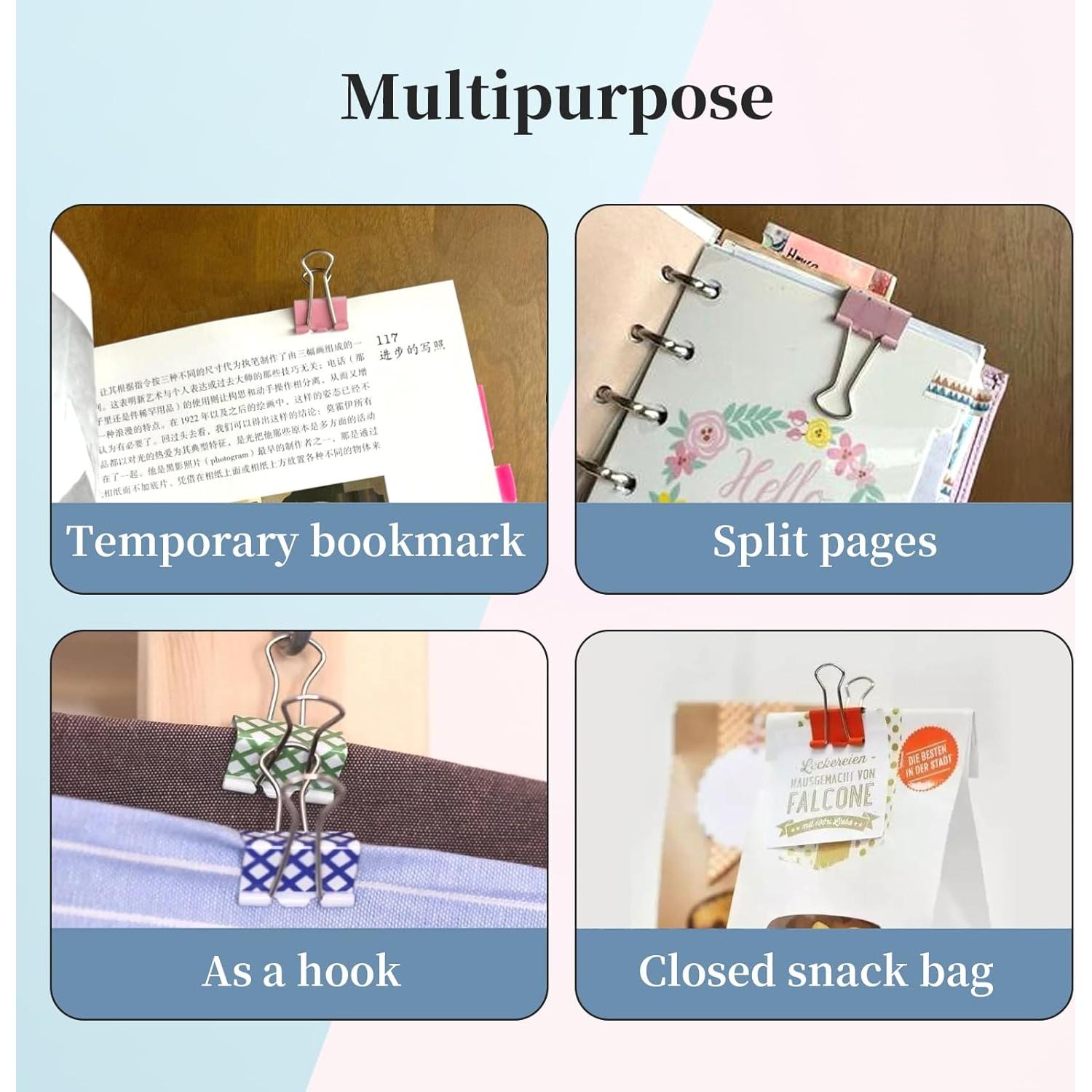 Clip de Binder Mediano Makanu Negro 36 Pcs 3.18 cm