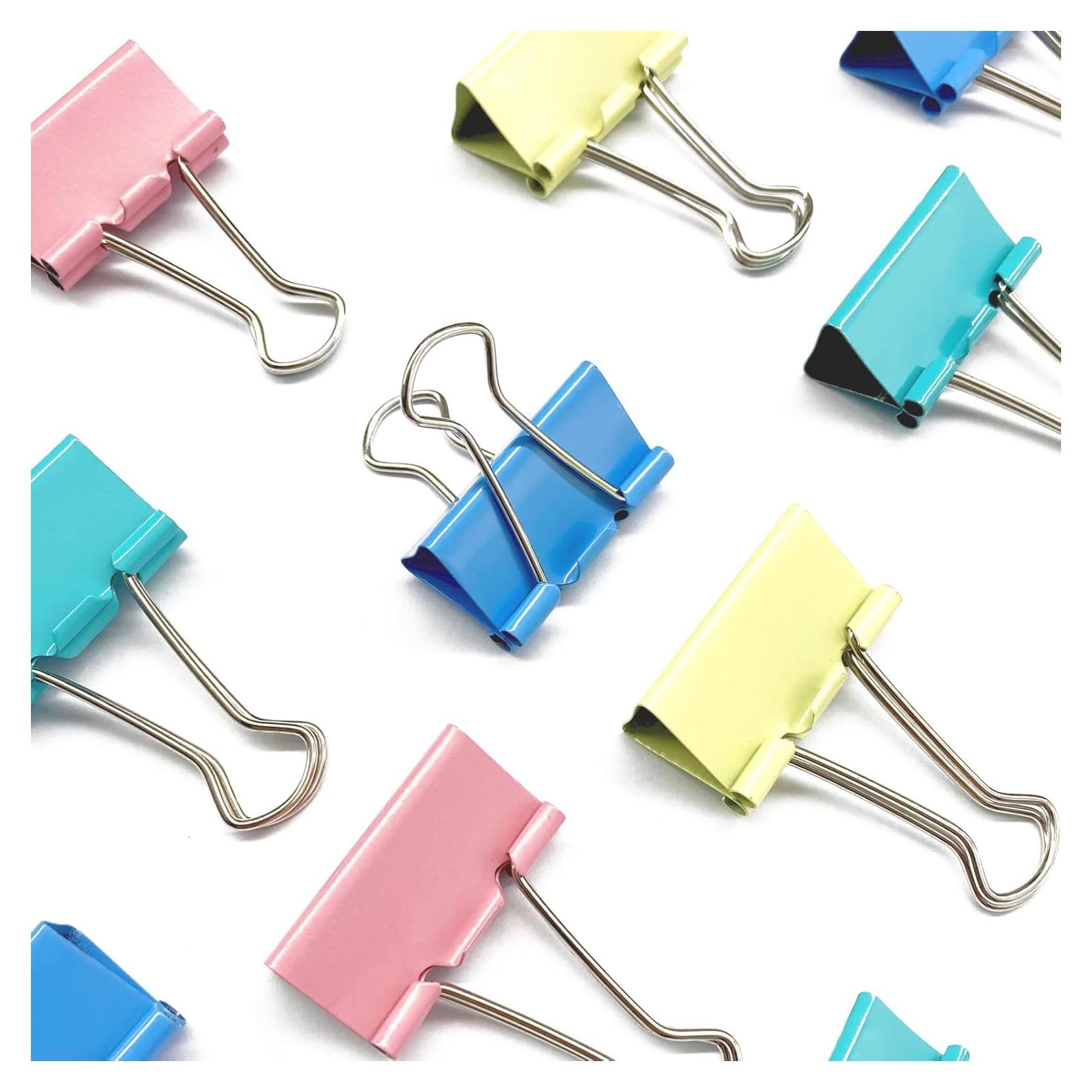 48 Clips de Carpeta Medianos Ykimok 32mm Colores Vibrantes