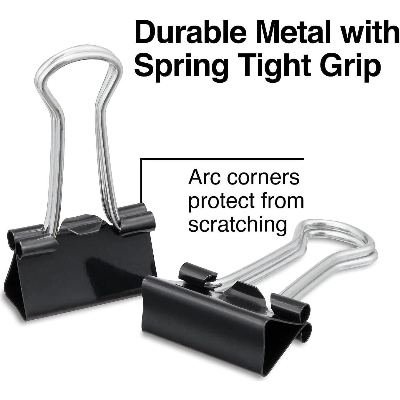 Grapas de papel Staples 9.5 mm negras, paquete de 144 unidades