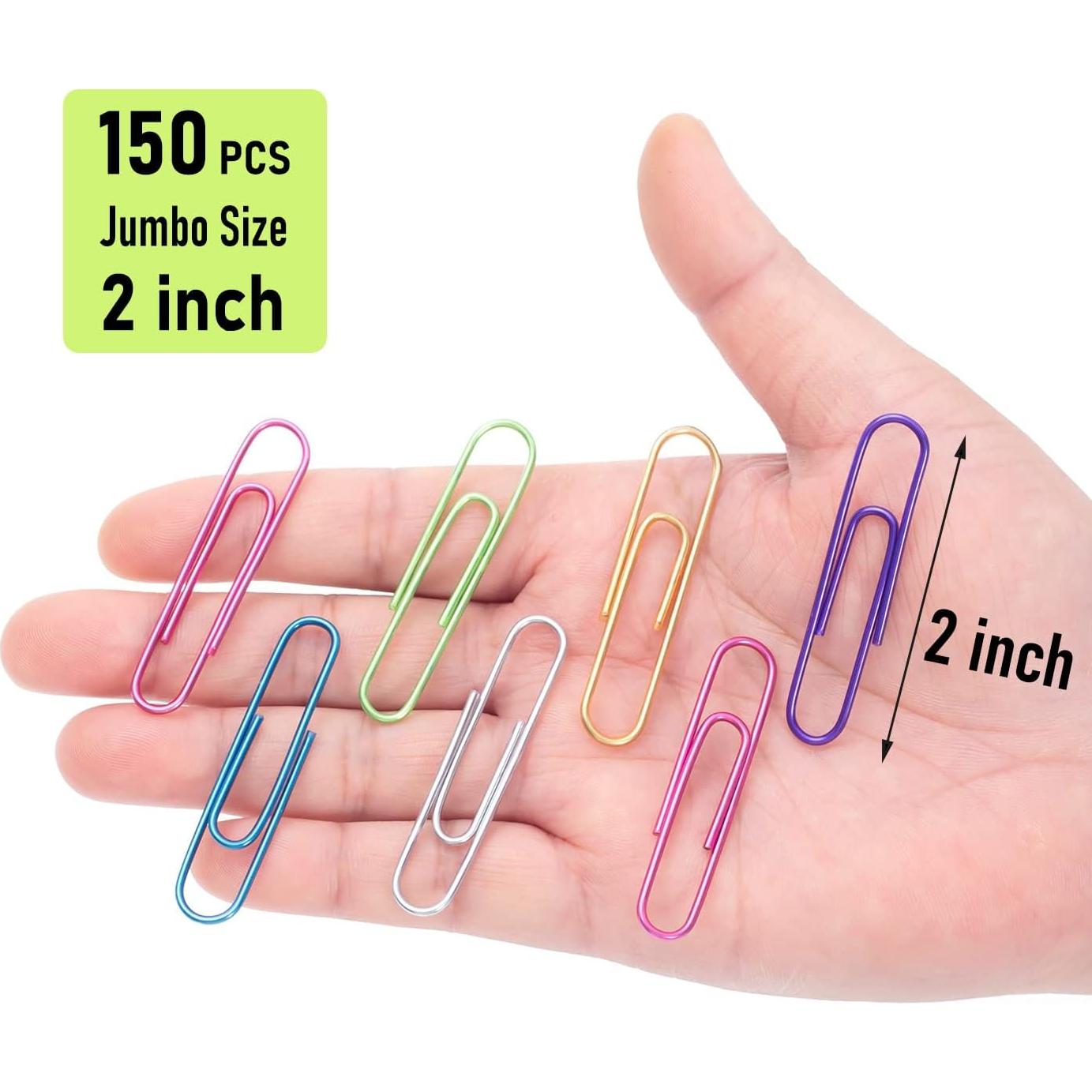 Ganchos de Papel Jumbo SOTMALTK 150pcs 50mm Colores Asortidos