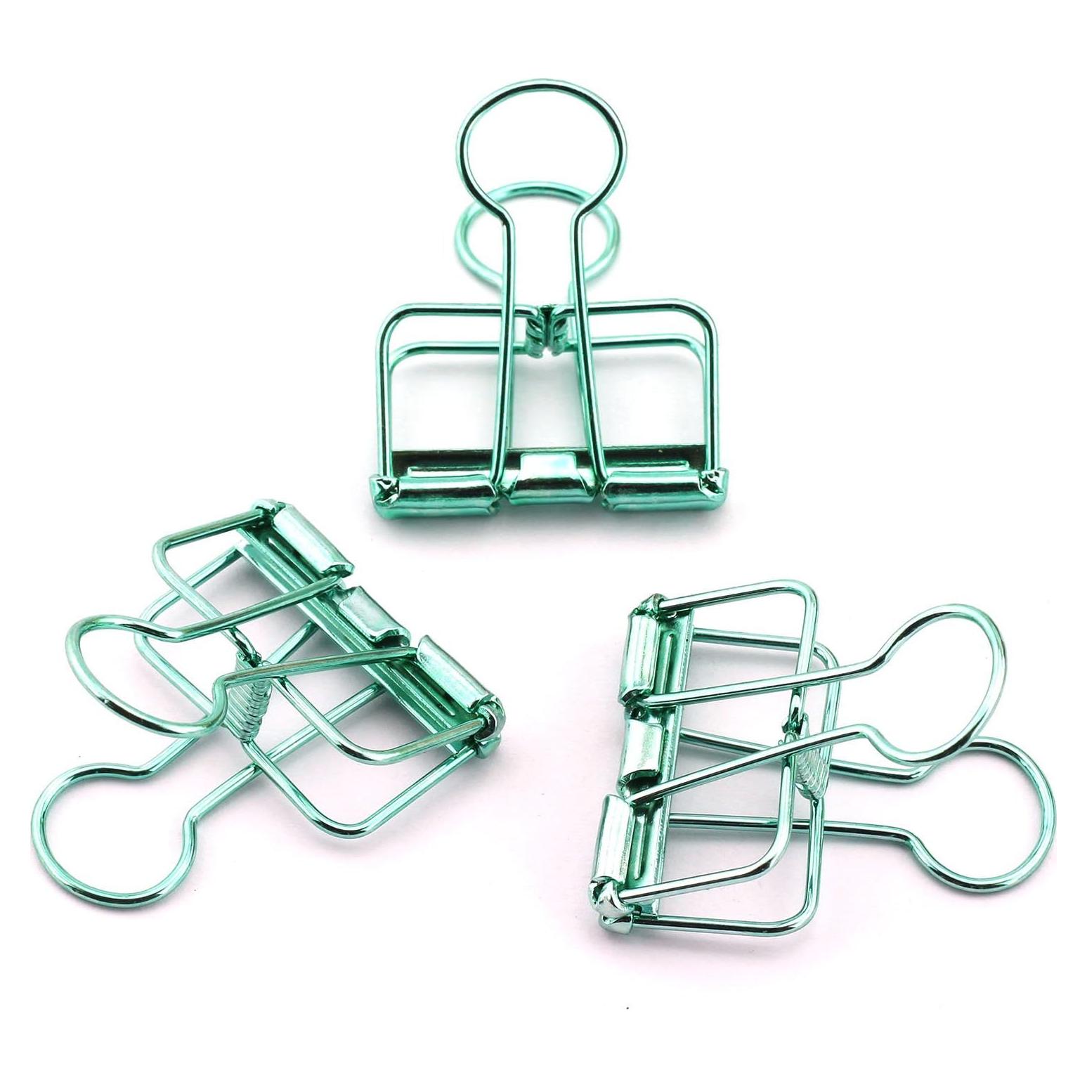 Clips de Metal Medianos NX Garden 12 Piezas Color Verde