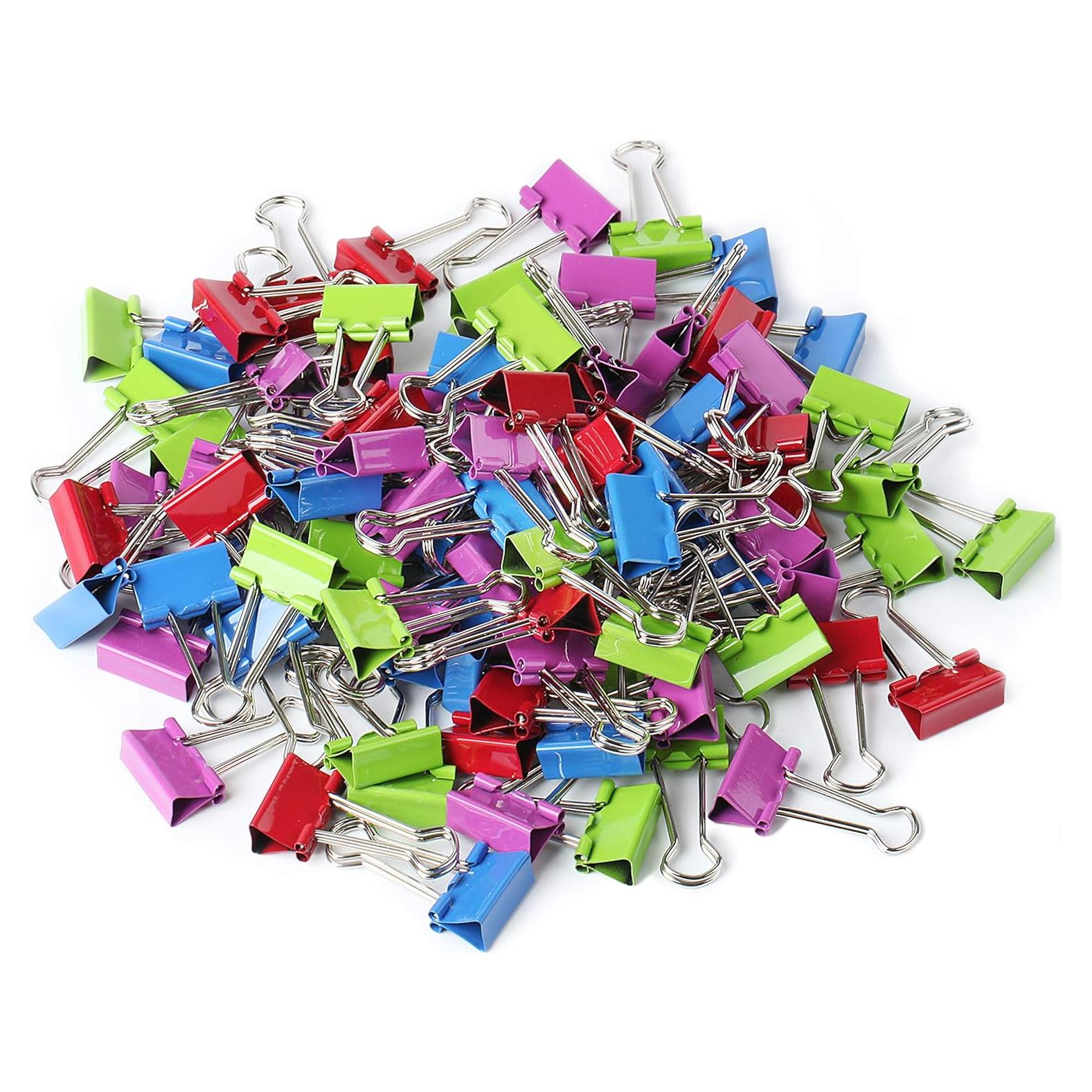 Clips de Carpeta Coloridos Mr. Pen - 1.9 cm, Paquete de 100