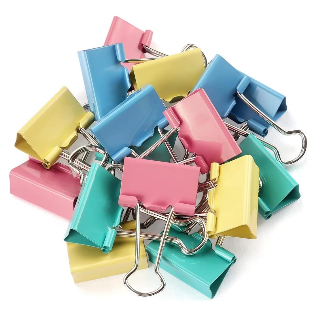 Clip de Carpeta ZZTX Pequeño 2.54cm Acero Templado 48 Piezas