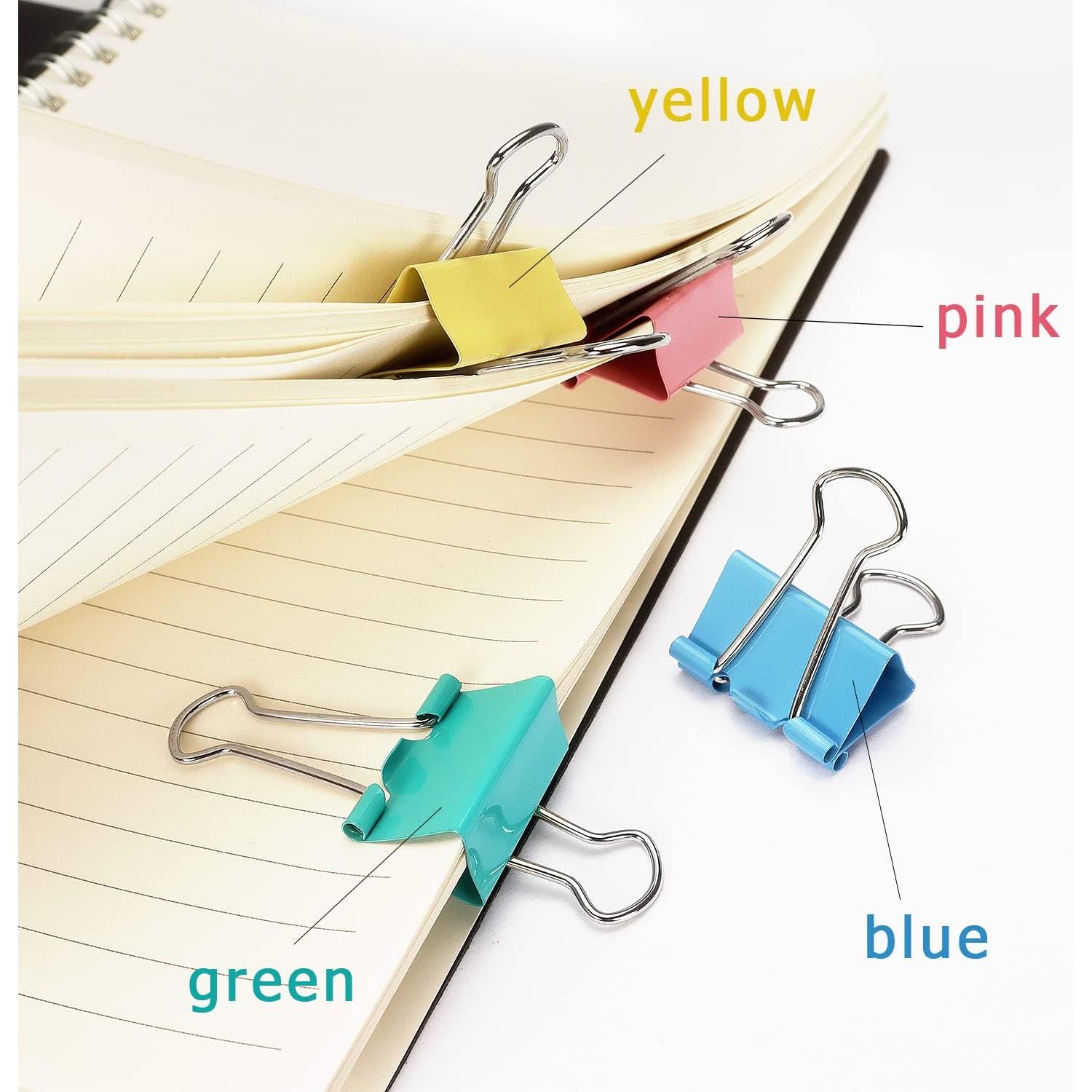 Clip de Carpeta ZZTX Pequeño 2.54cm Acero Templado 48 Piezas