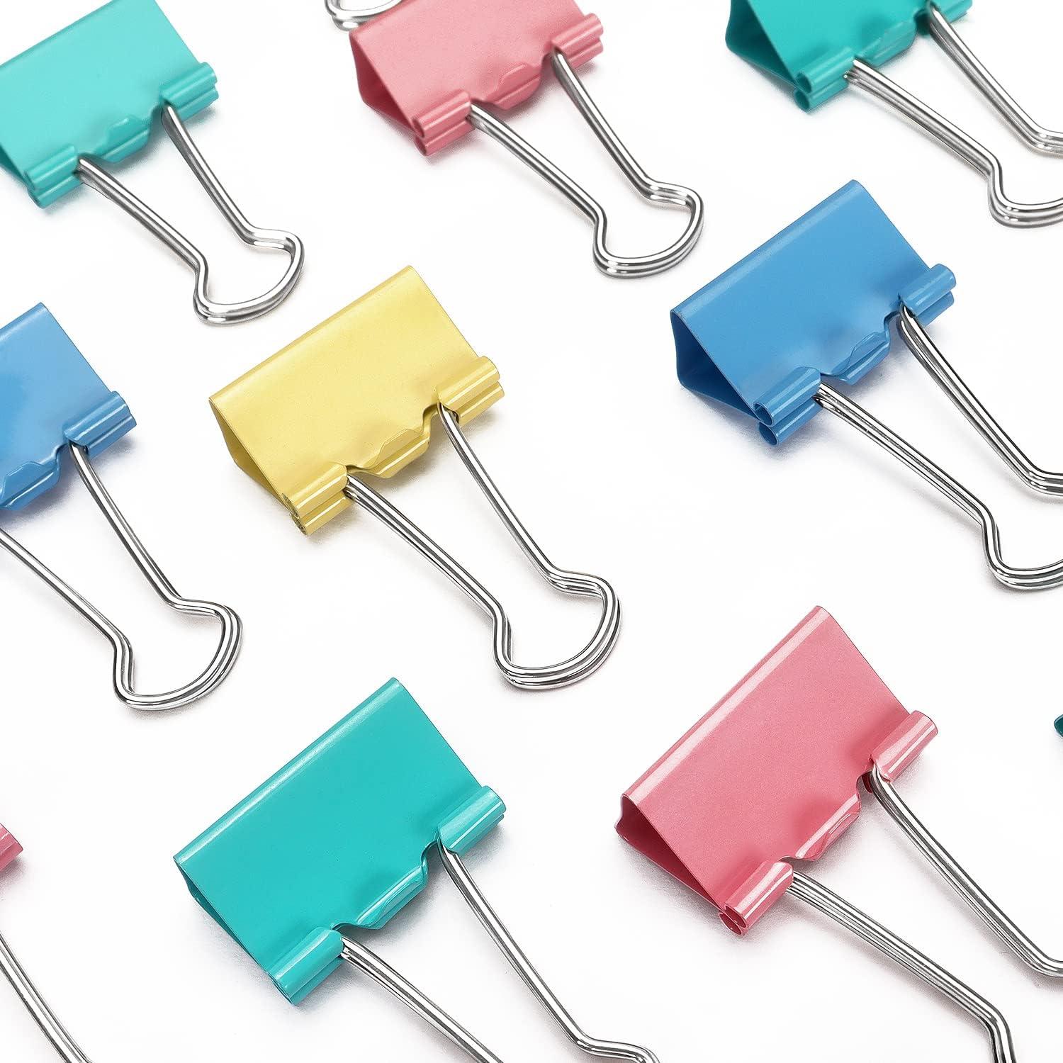 Clip de Carpeta ZZTX Pequeño 2.54cm Acero Templado 48 Piezas