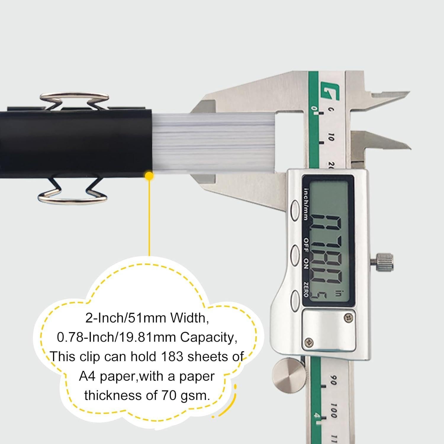 Clips de Carpeta Extra Grande DSTELIN 2.03 cm - Paquete de 24