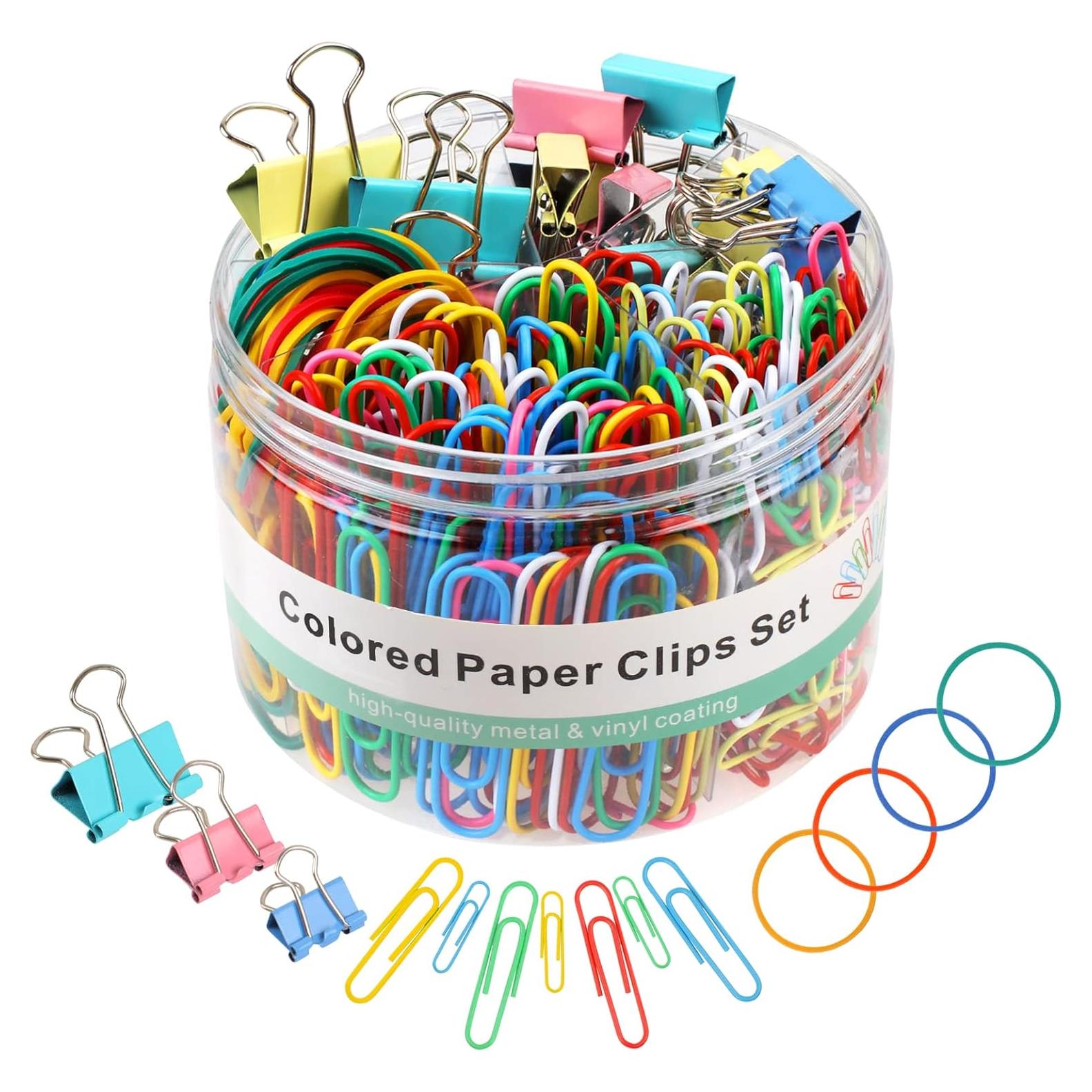 Set de Oficina Joyberg 300 Pcs Clips y Bandas de Goma