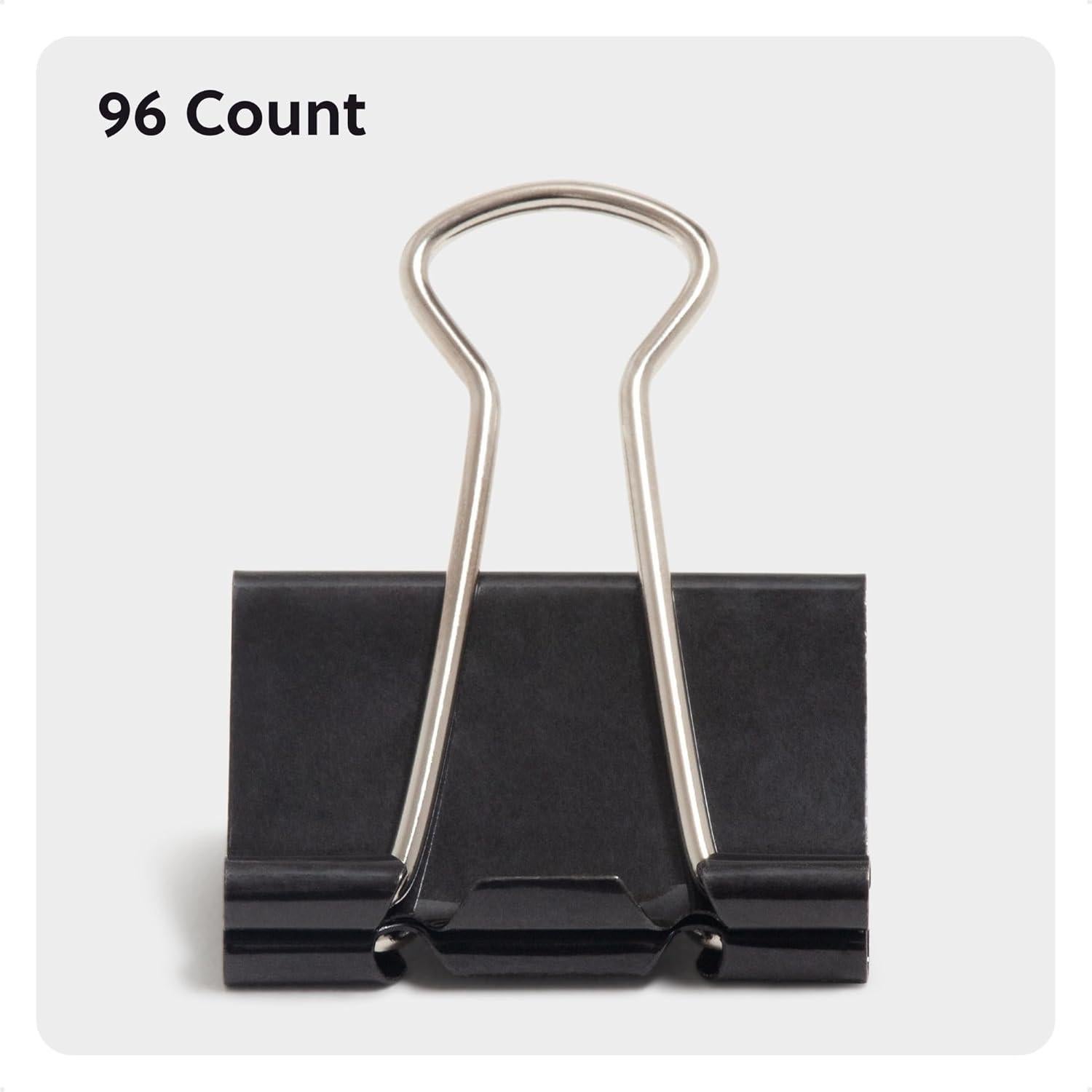 Clips de Carpeta Medianos U Brands 32mm 96 Piezas Acero