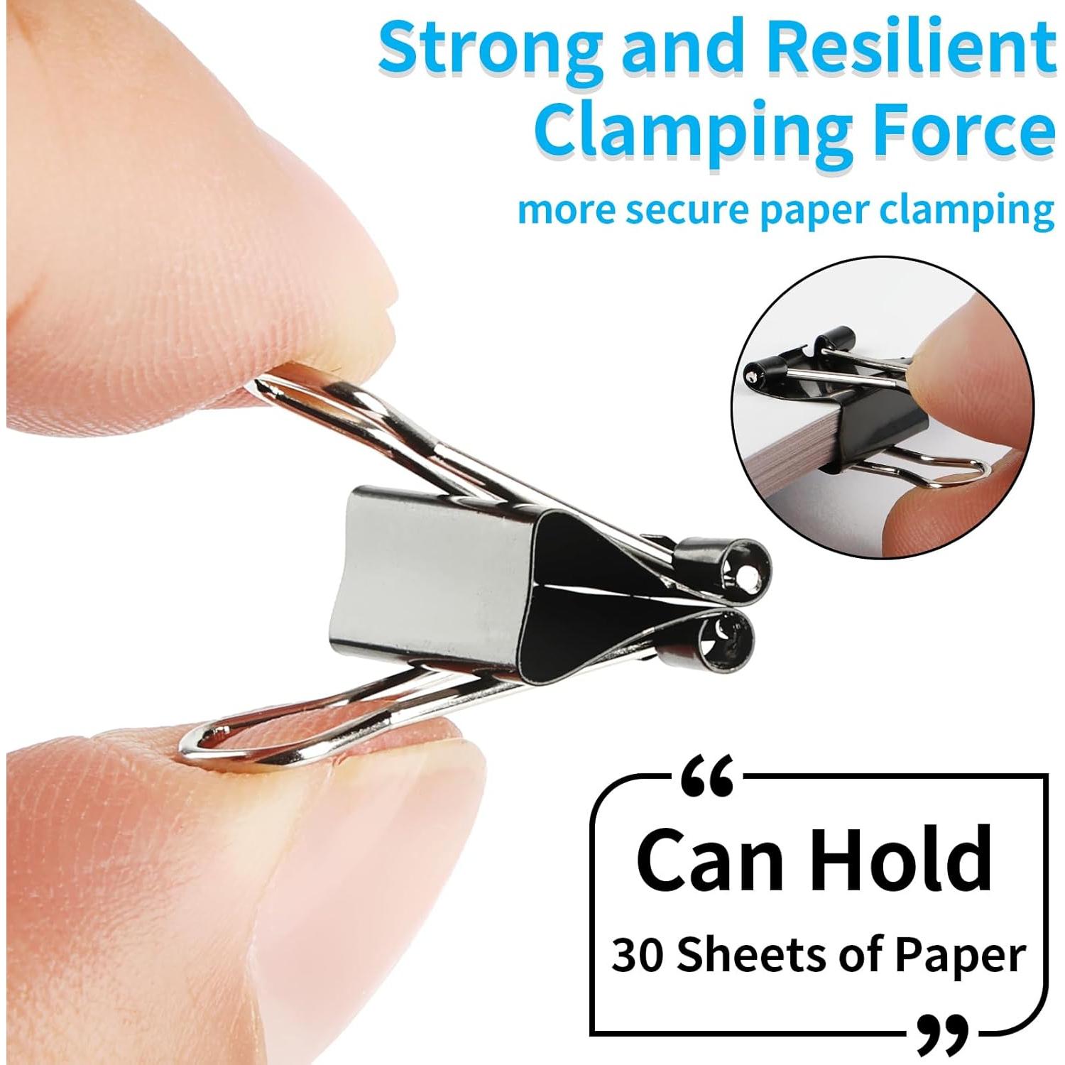 180 Clips de Carpeta Pequeños PEASUG 15mm Suministros Oficina